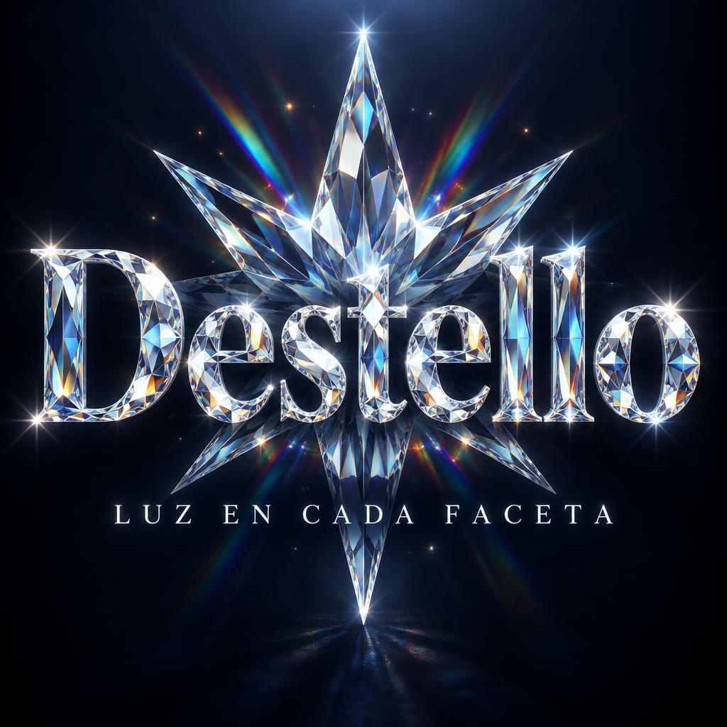 "Destello
LUZ EN CADA FACETA" — Glass Crystal | AI Text Effect Generator