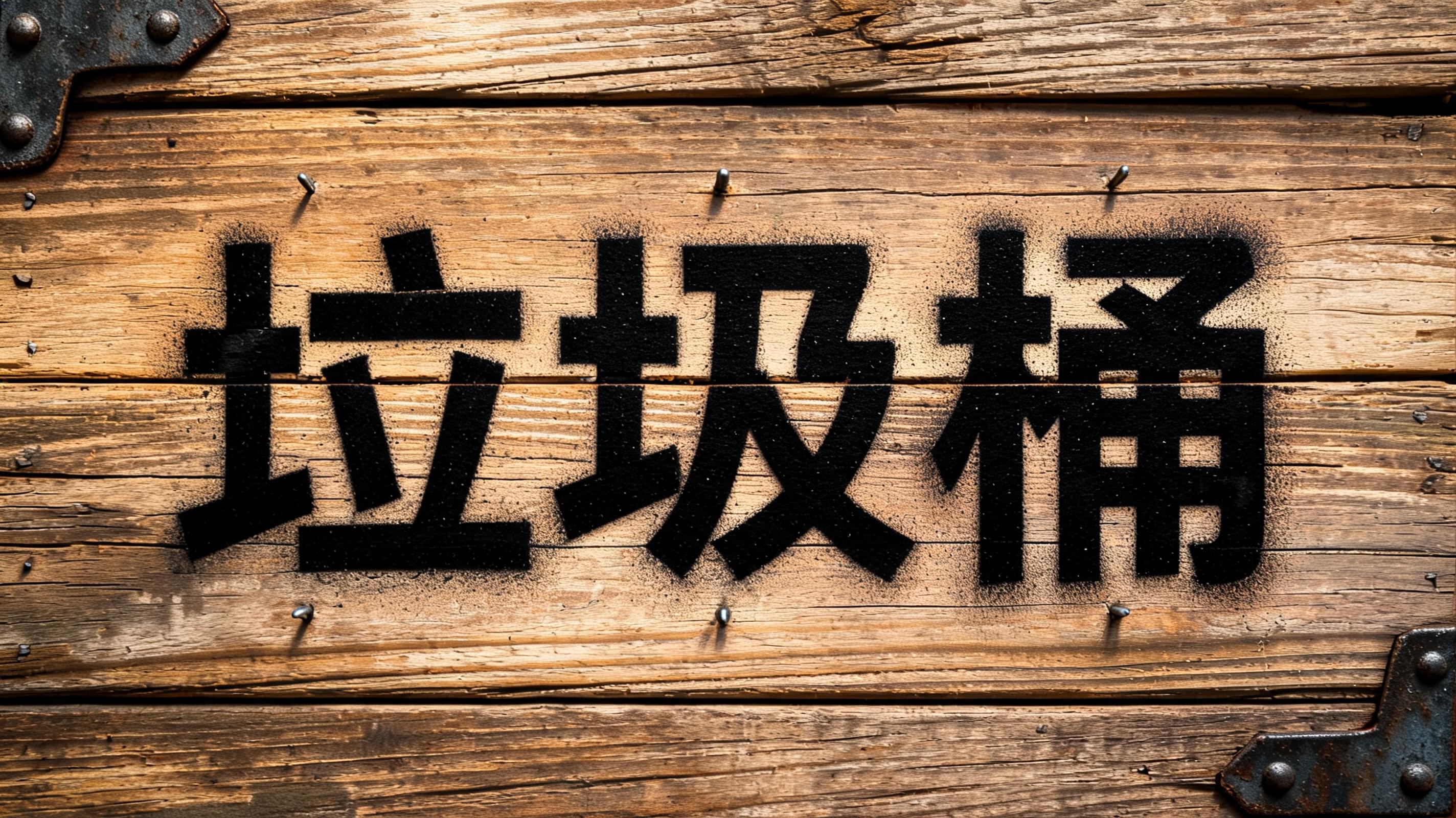 "垃圾桶" — Stencil | AI Text Effect Generator