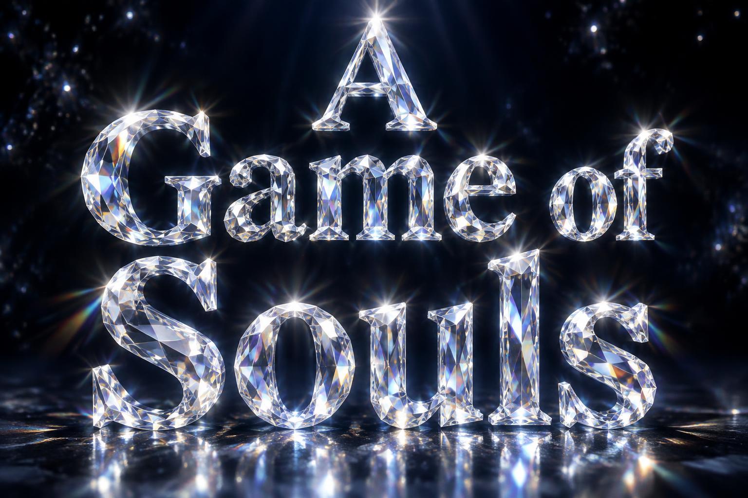 "A Game of Souls" — Glass Crystal | AI Text Effect Generator
