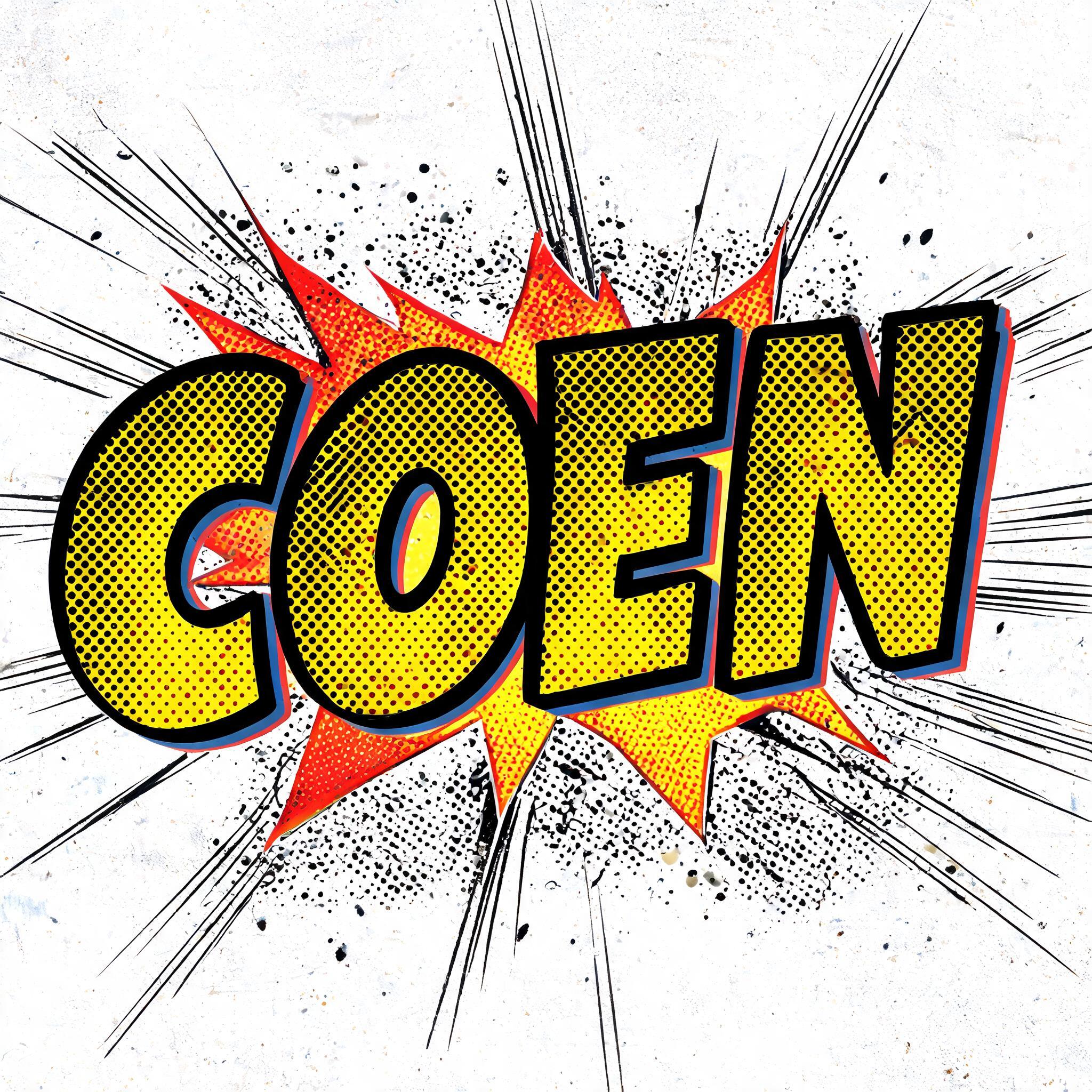 "COEN" — Comic Book | AI Text Effect Generator
