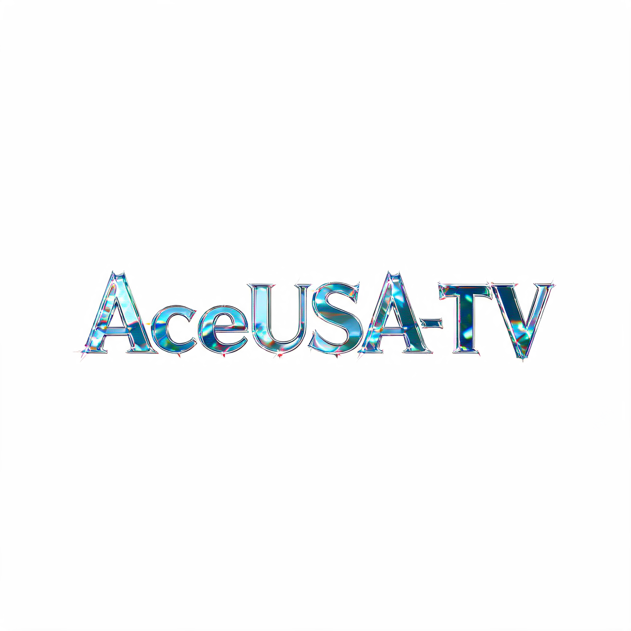 "AceUSA-TV" — Glass Morphism | AI Text Effect Generator