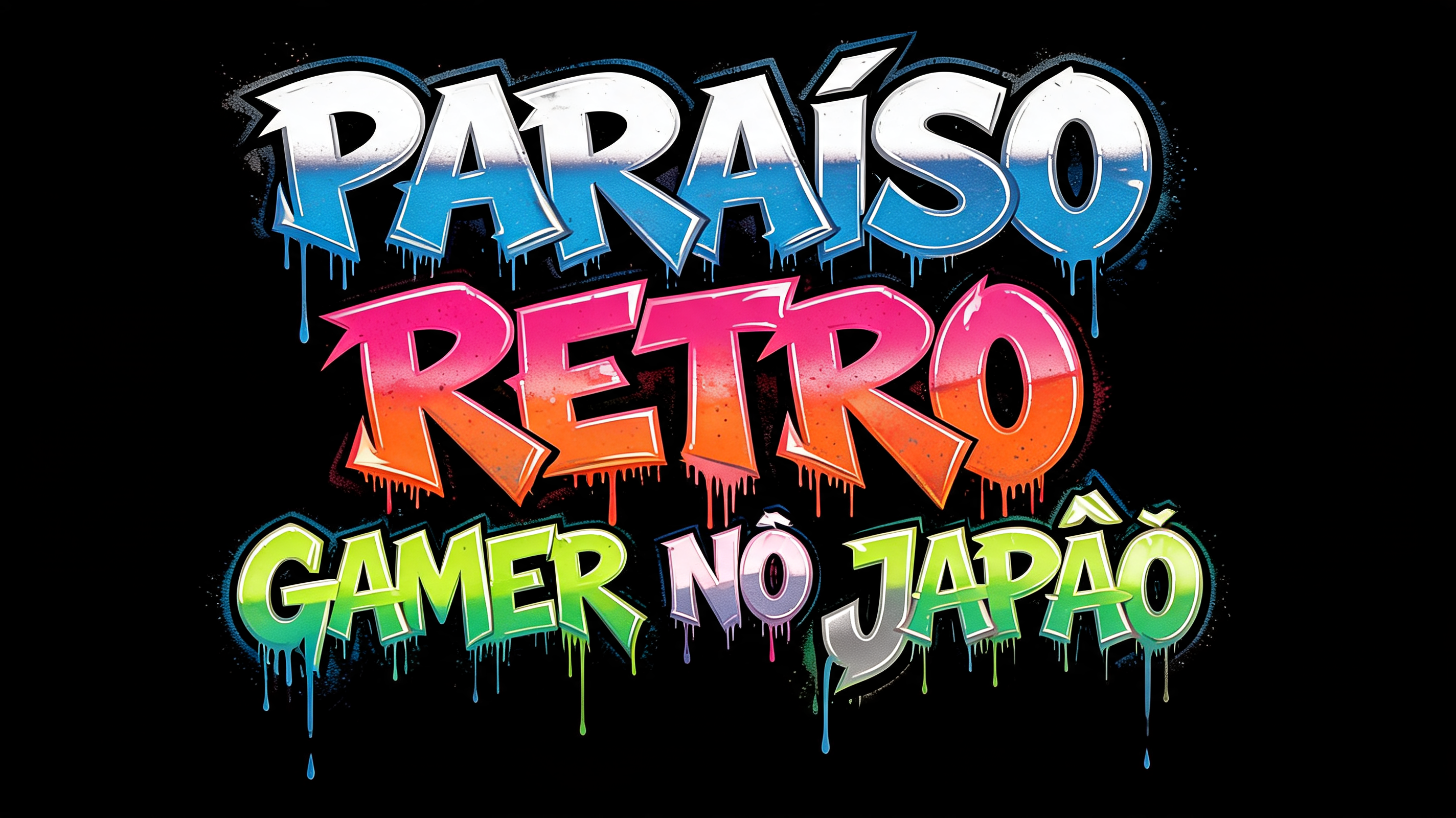 "PARAÍSO 
    RETRO
GAMER NO JAPÃO" — Graffiti | AI Text Effect Generator
