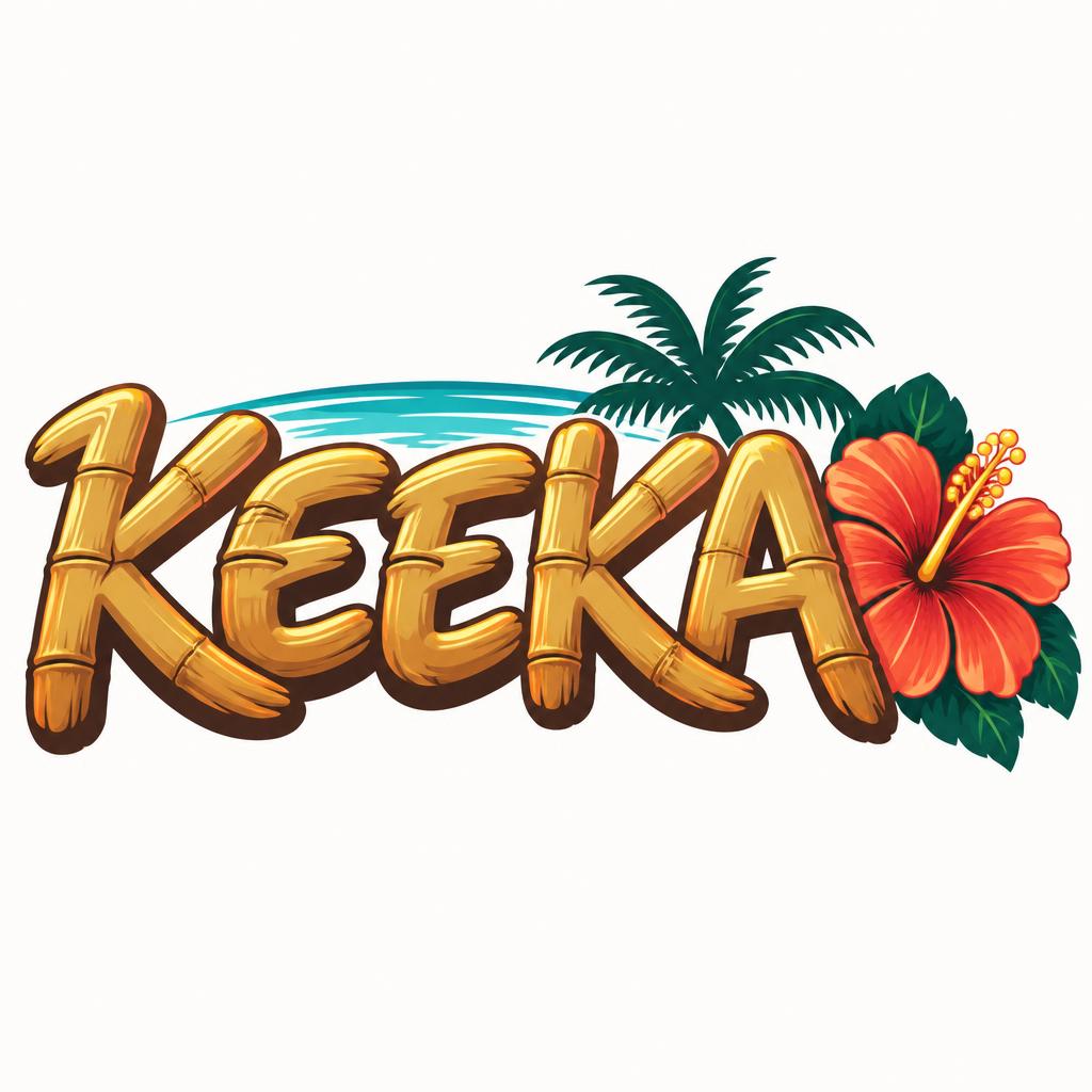 "KEEKA" — Hawaiian | AI Text Effect Generator