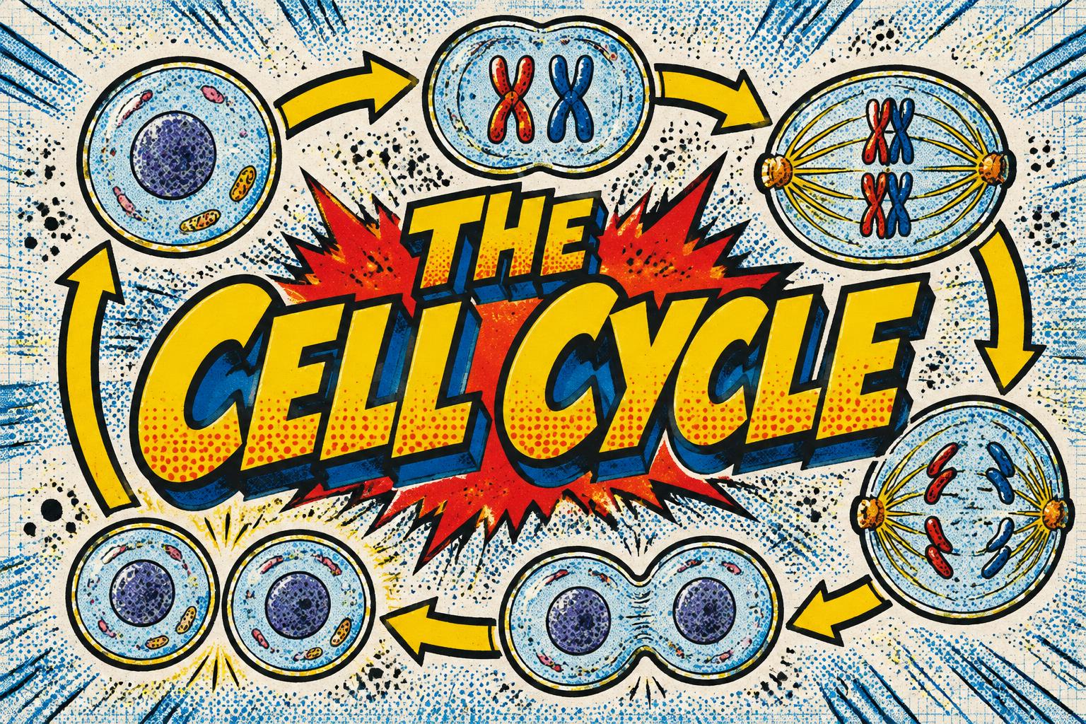 "The Cell Cycle" — Comic Book | AI Text Effect Generator