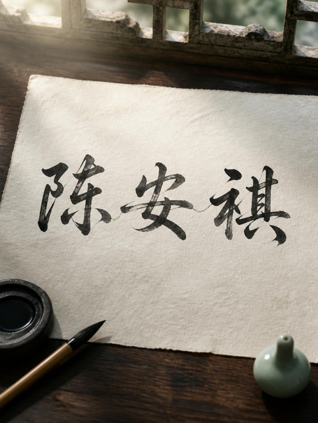 "陈安祺" —  | AI Text Effect Generator