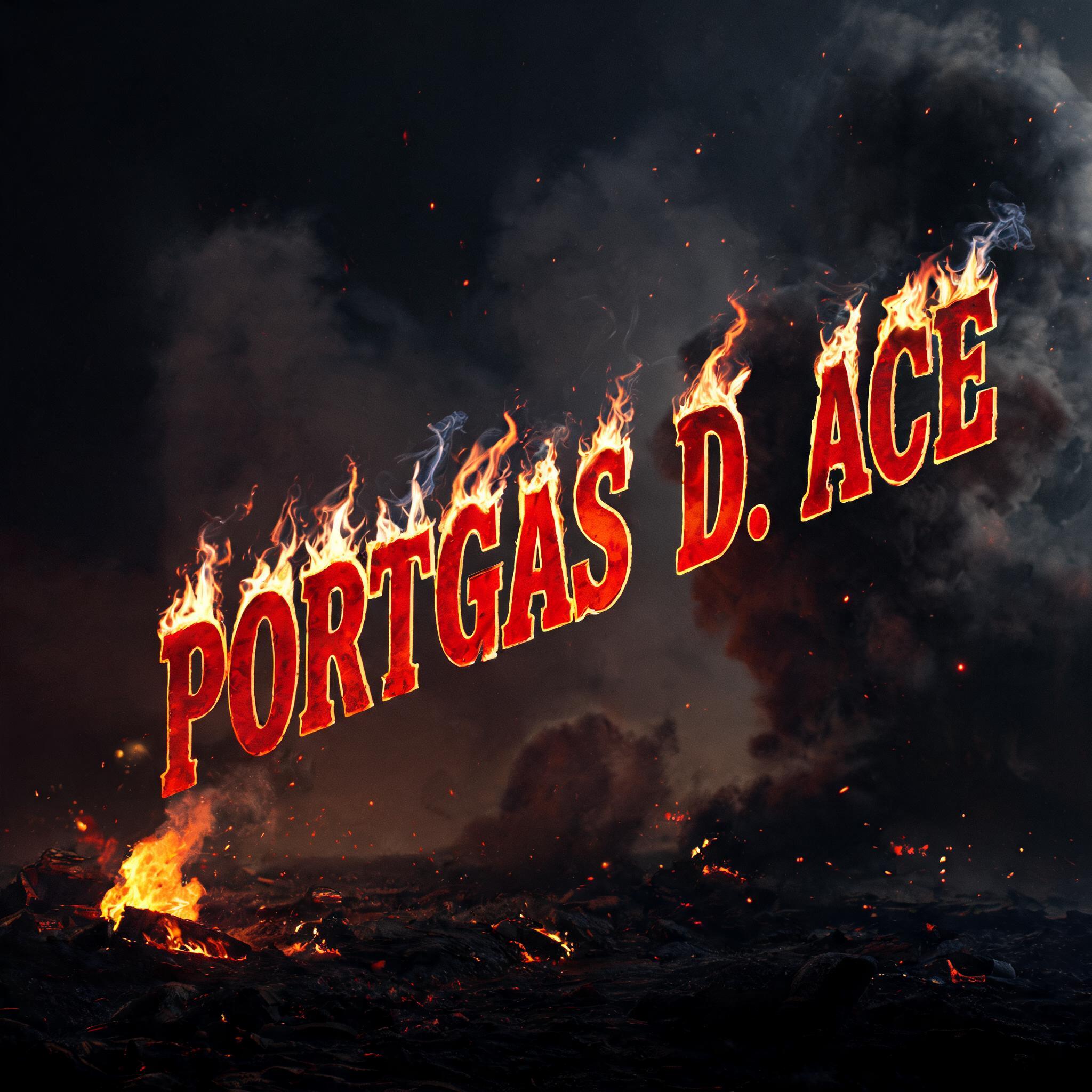 "PORTGAS D. ACE" — Fire Smoke | AI Text Effect Generator