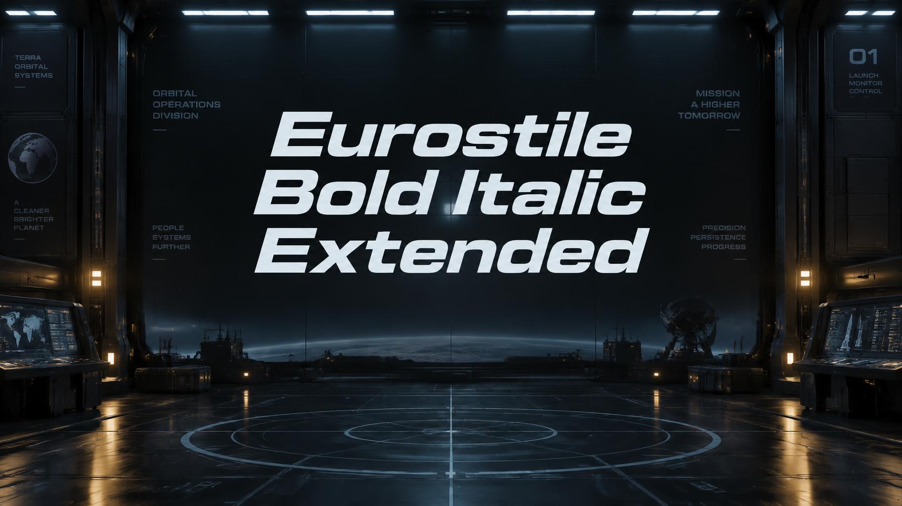 "Eurostile Bold Italic Extended" —  | AI Text Effect Generator