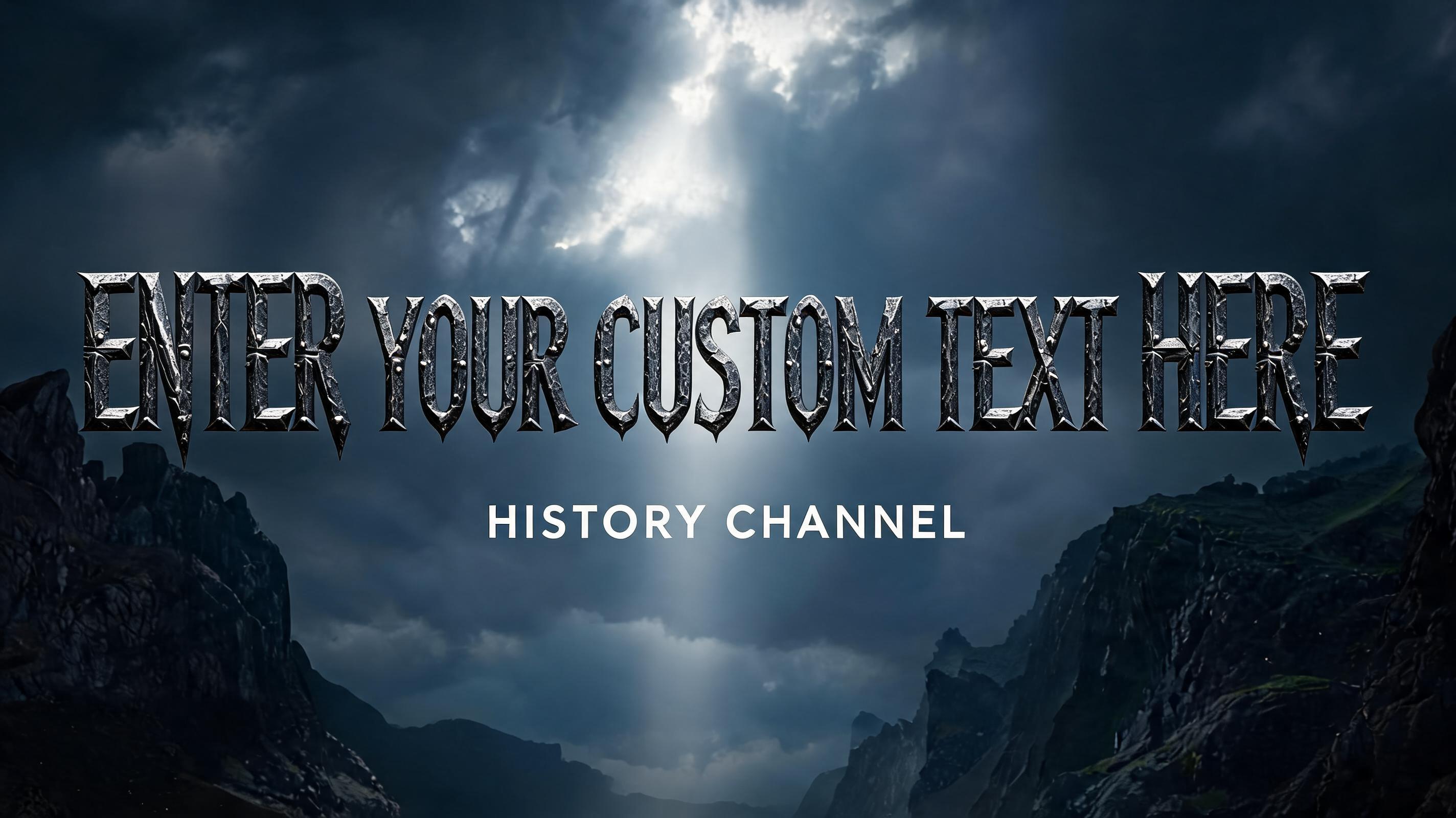 "ENTER YOUR CUSTOM TEXT HERE" — Viking | AI Text Effect Generator
