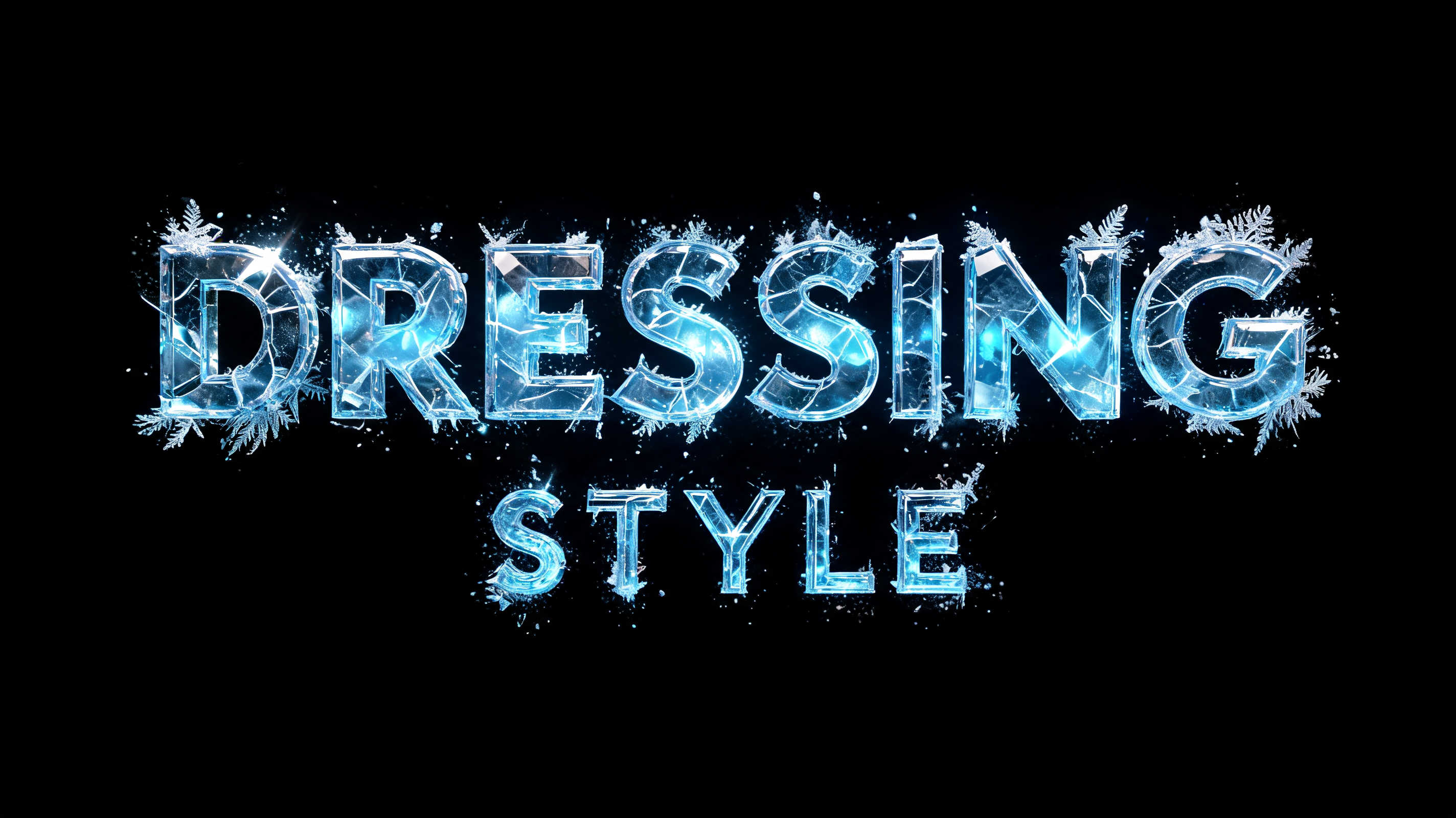 "Dressing Style" — Ice Crystal text effect