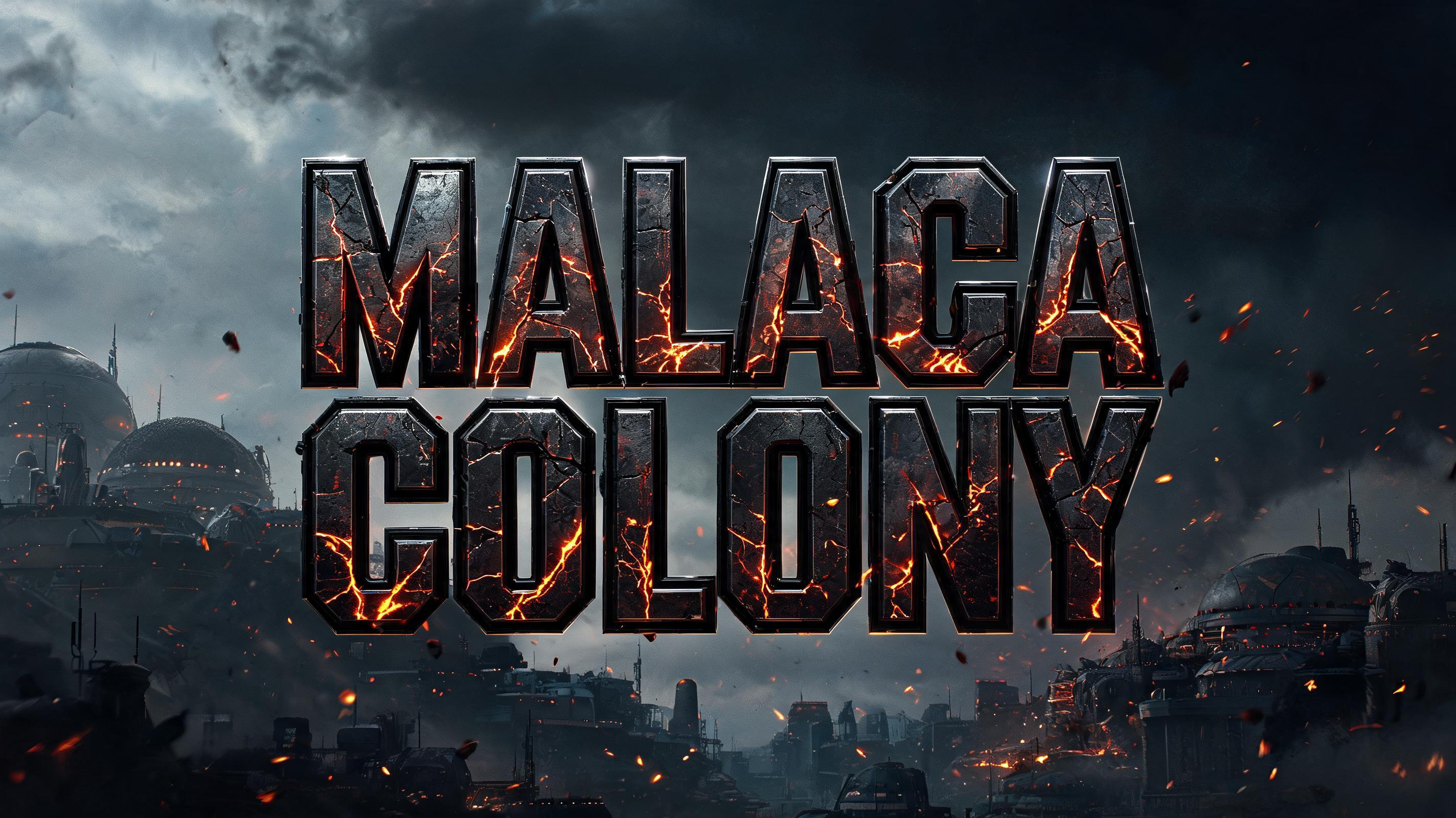 "Malaca colony" — Post Apocalyptic | AI Text Effect Generator