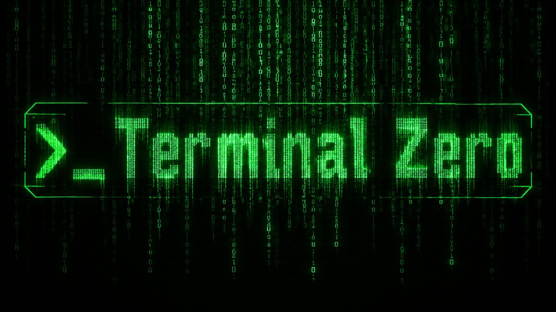 "Terminal Zero" — Cyberpunk Data Stream | AI Text Effect Generator