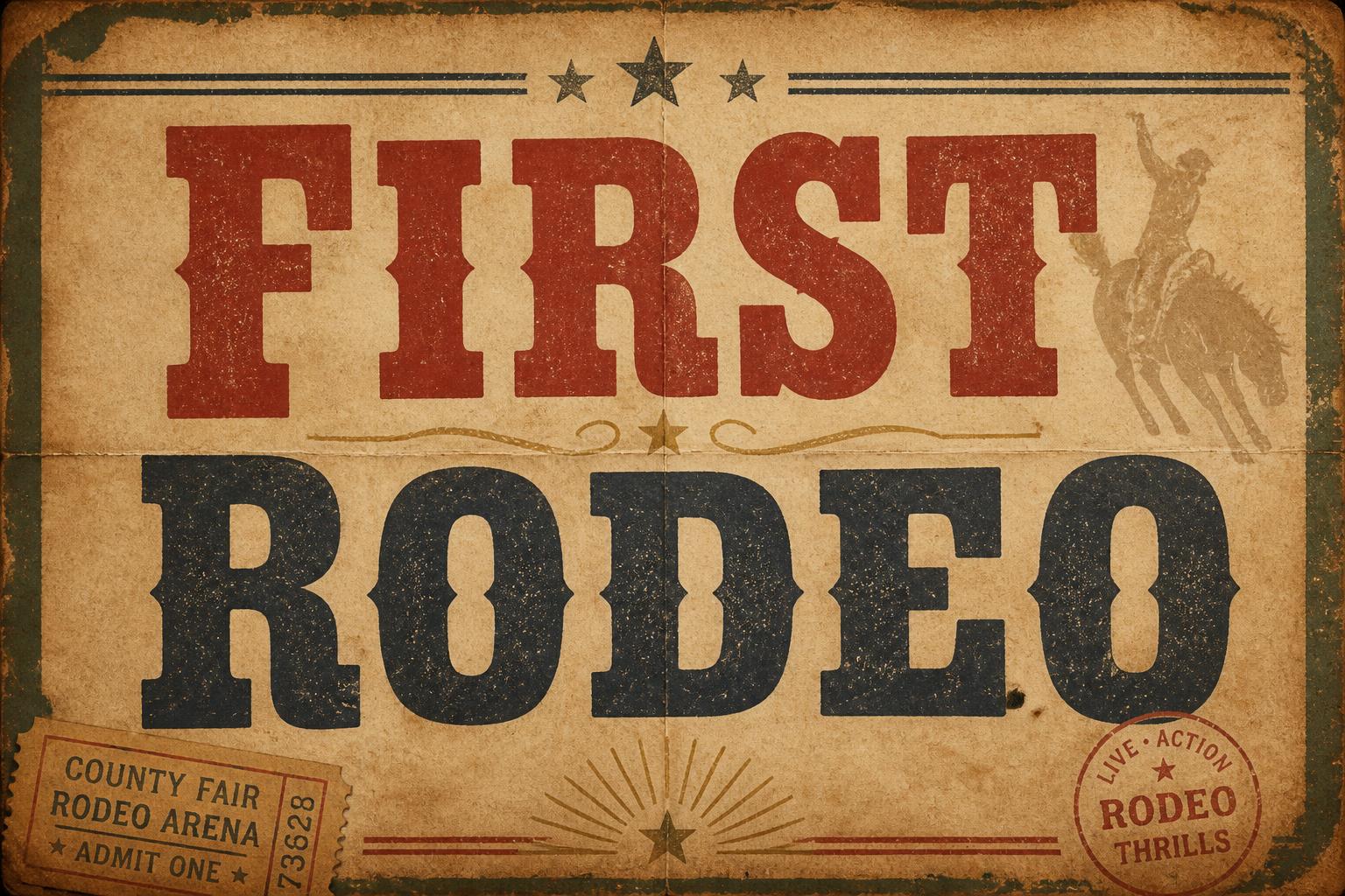 "First Rodeo" — Vintage | AI Text Effect Generator