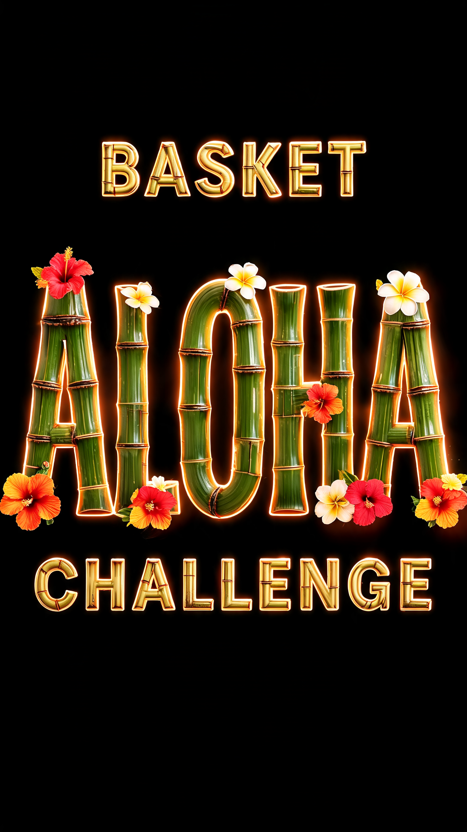"Basket Aloha Challenge" — Hawaiian | AI Text Effect Generator