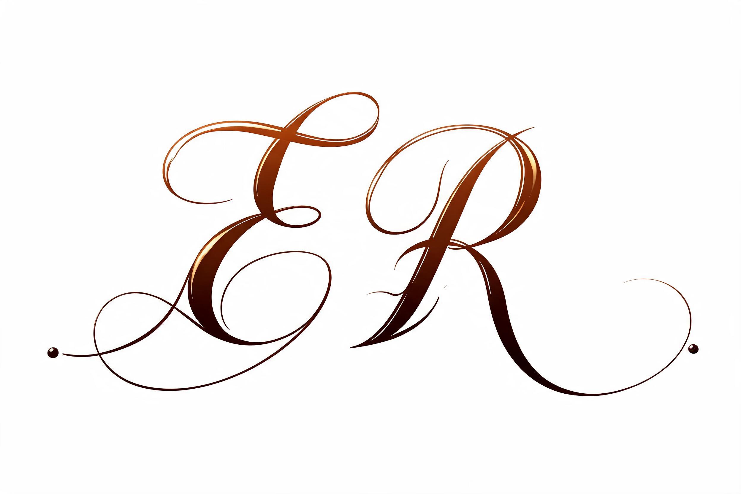 "E R" — Handwritten Script | AI Text Effect Generator