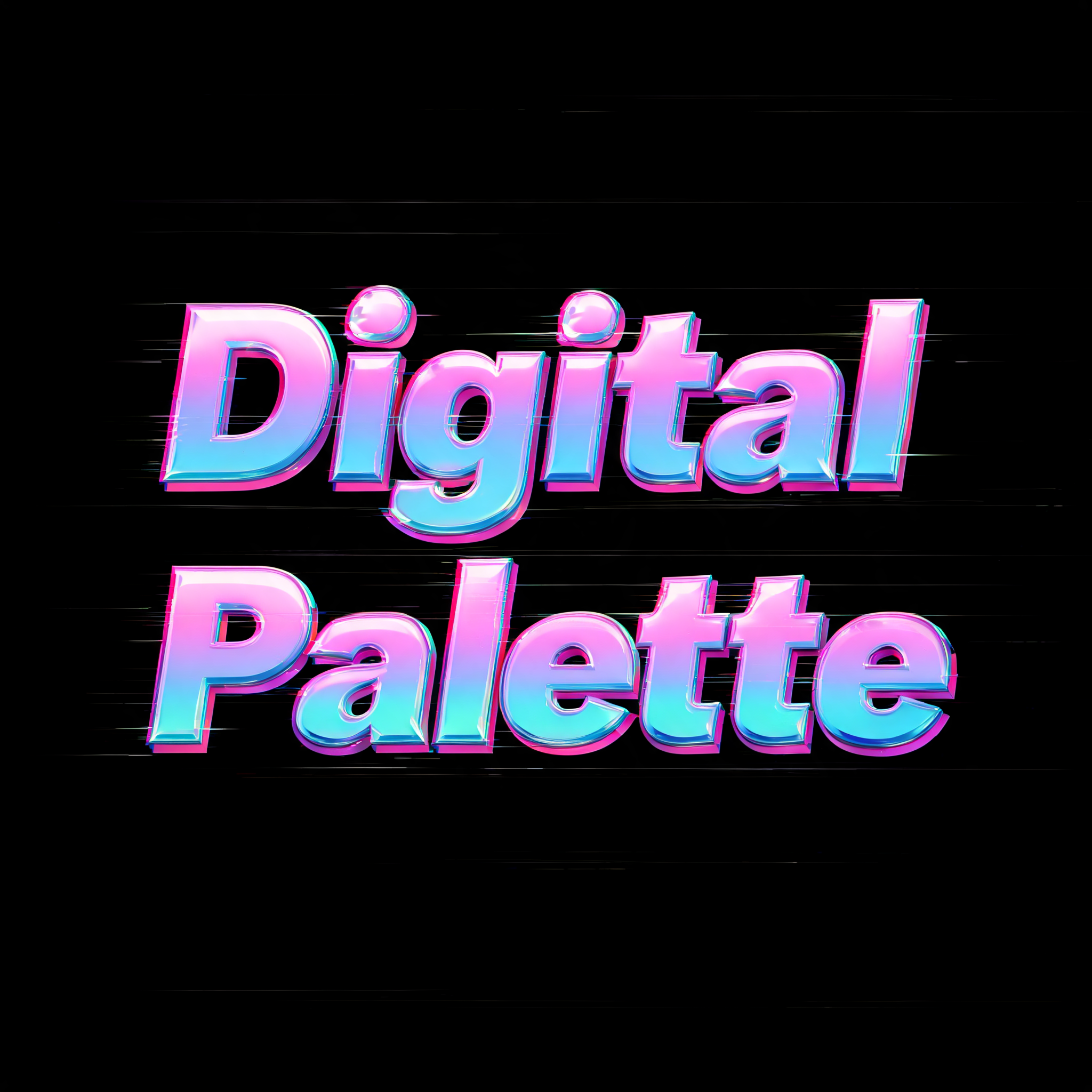"Digital Palette" —  | AI Text Effect Generator