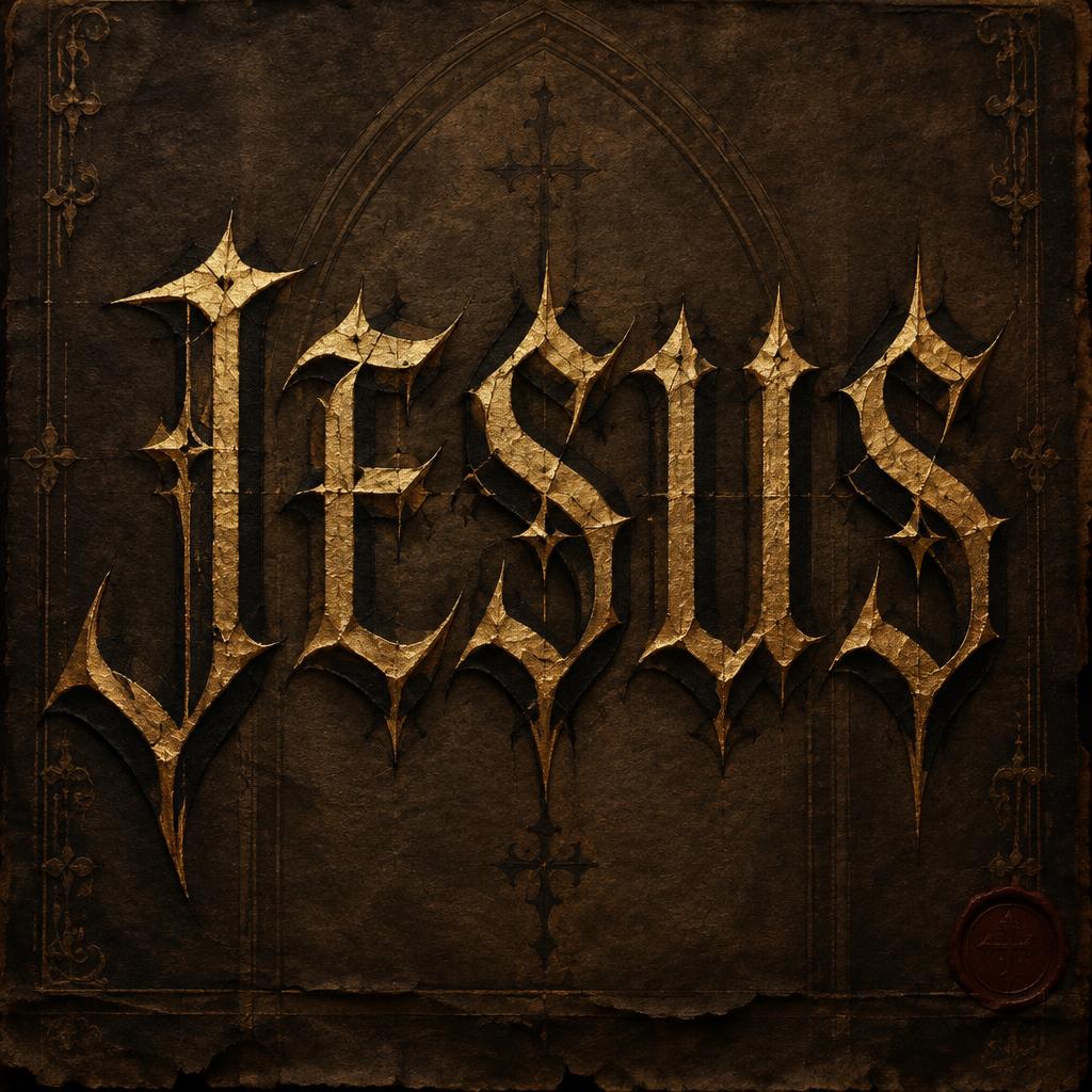 "JESUS" — Gothic Font | AI Text Effect Generator