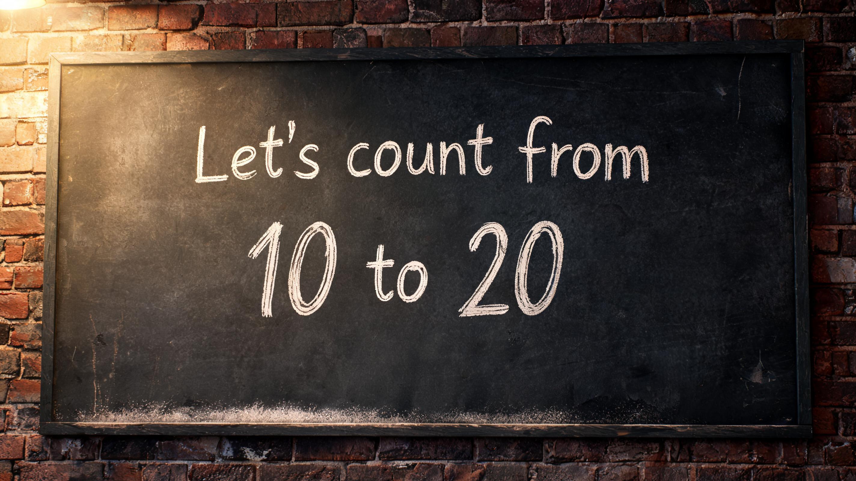 "Let's count from 10 to 20" —  | AI Text Effect Generator