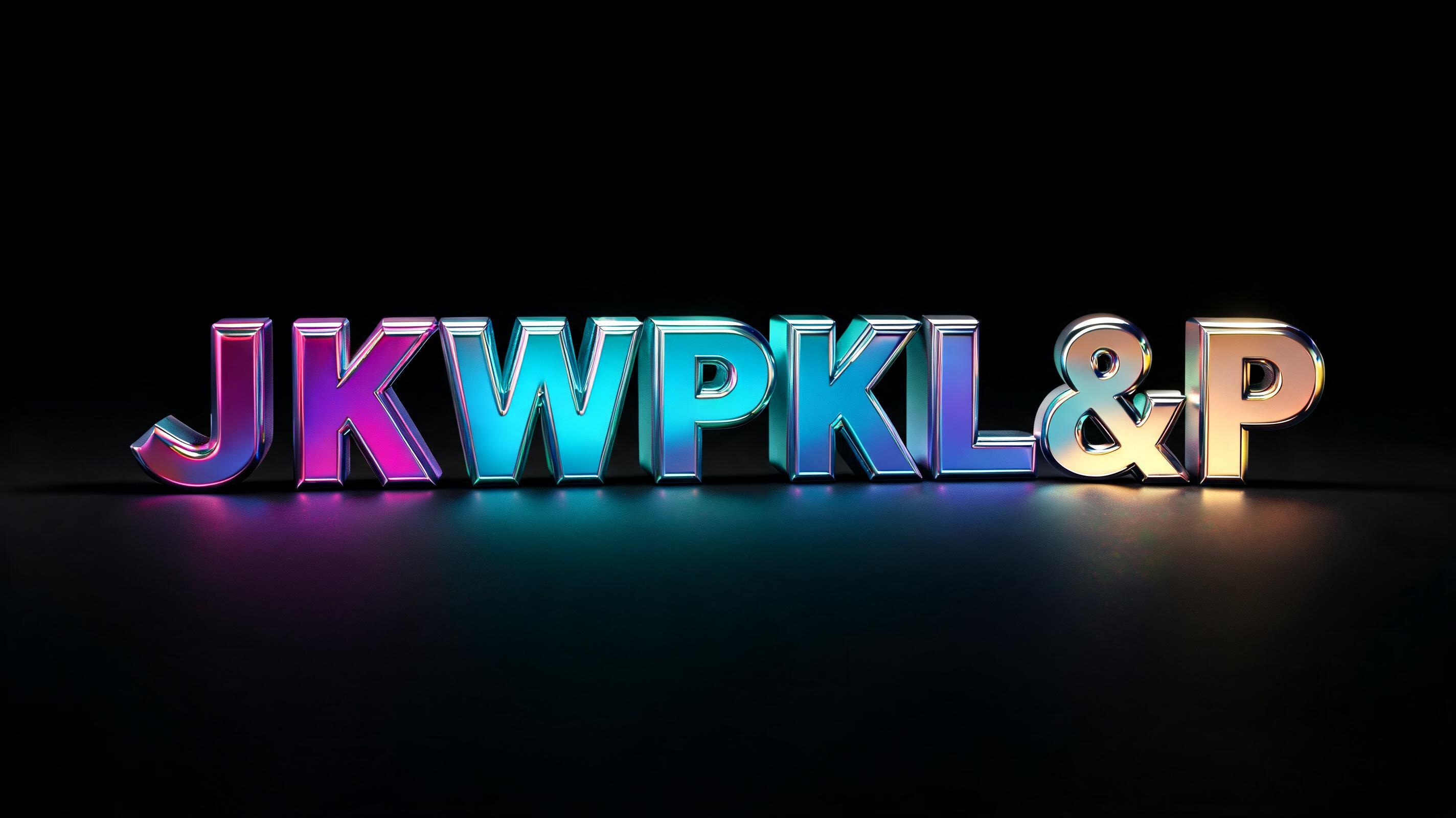 "JKWPKL&P" — 3d Bold Holographic text effect