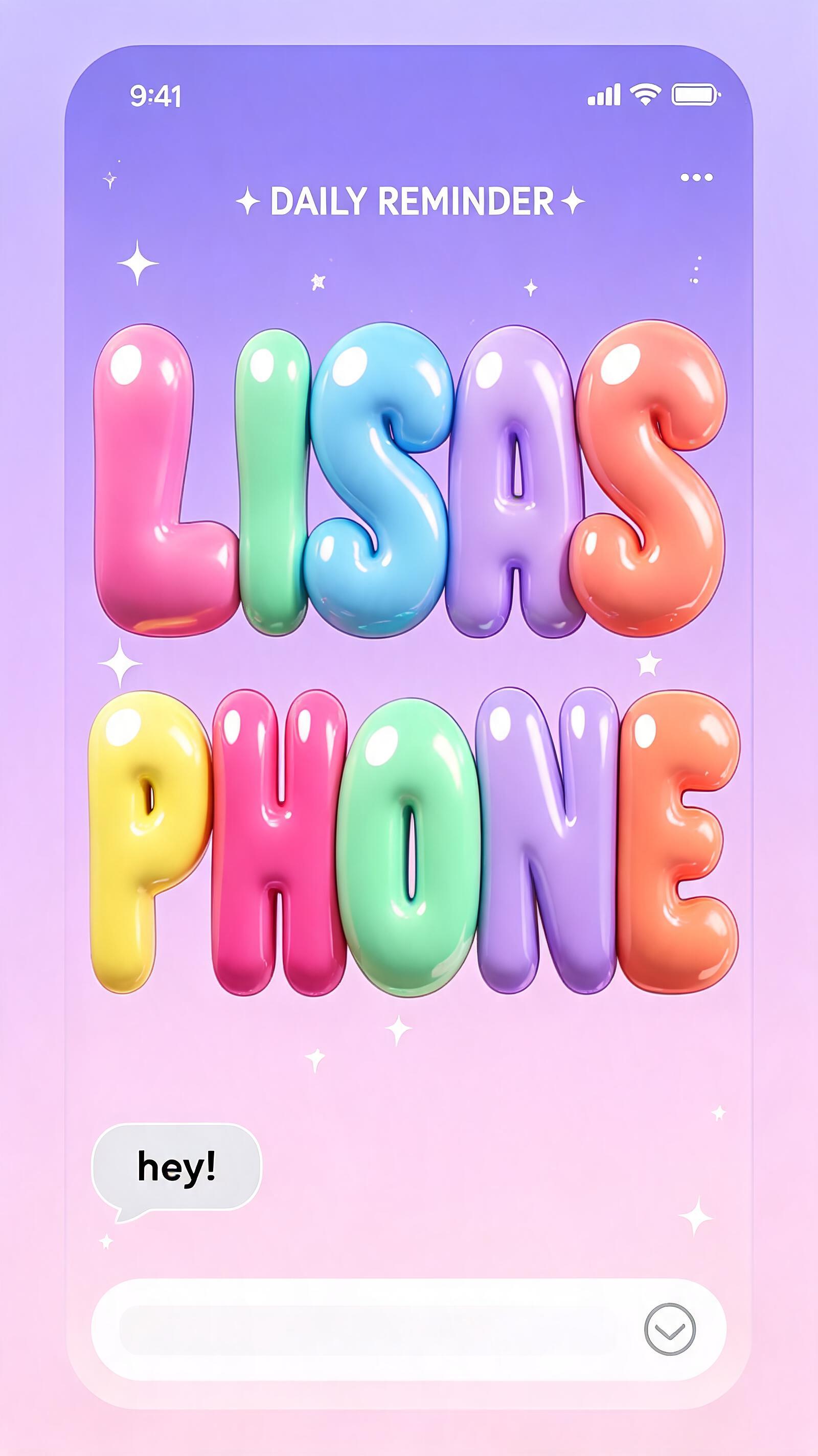 "LISAS
PHONE" — 3d Bold Inflated | AI Text Effect Generator