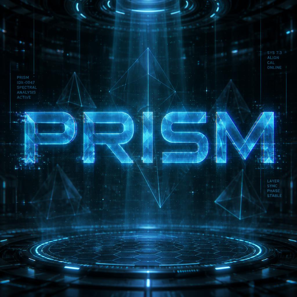 "PRISM" — Cyberpunk Hologram | AI Text Effect Generator