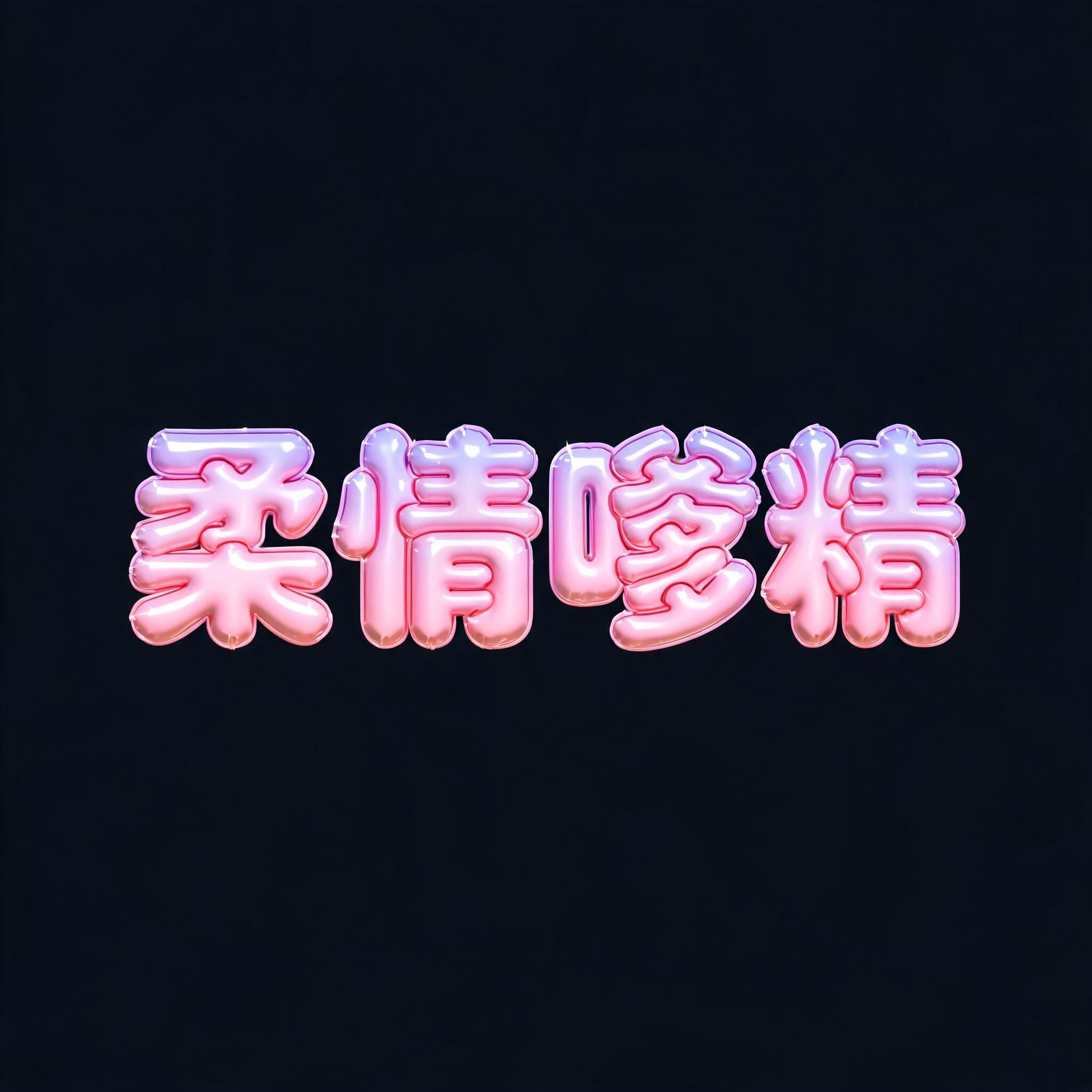 "柔情嗲精" — Y2k Bubbly | AI Text Effect Generator