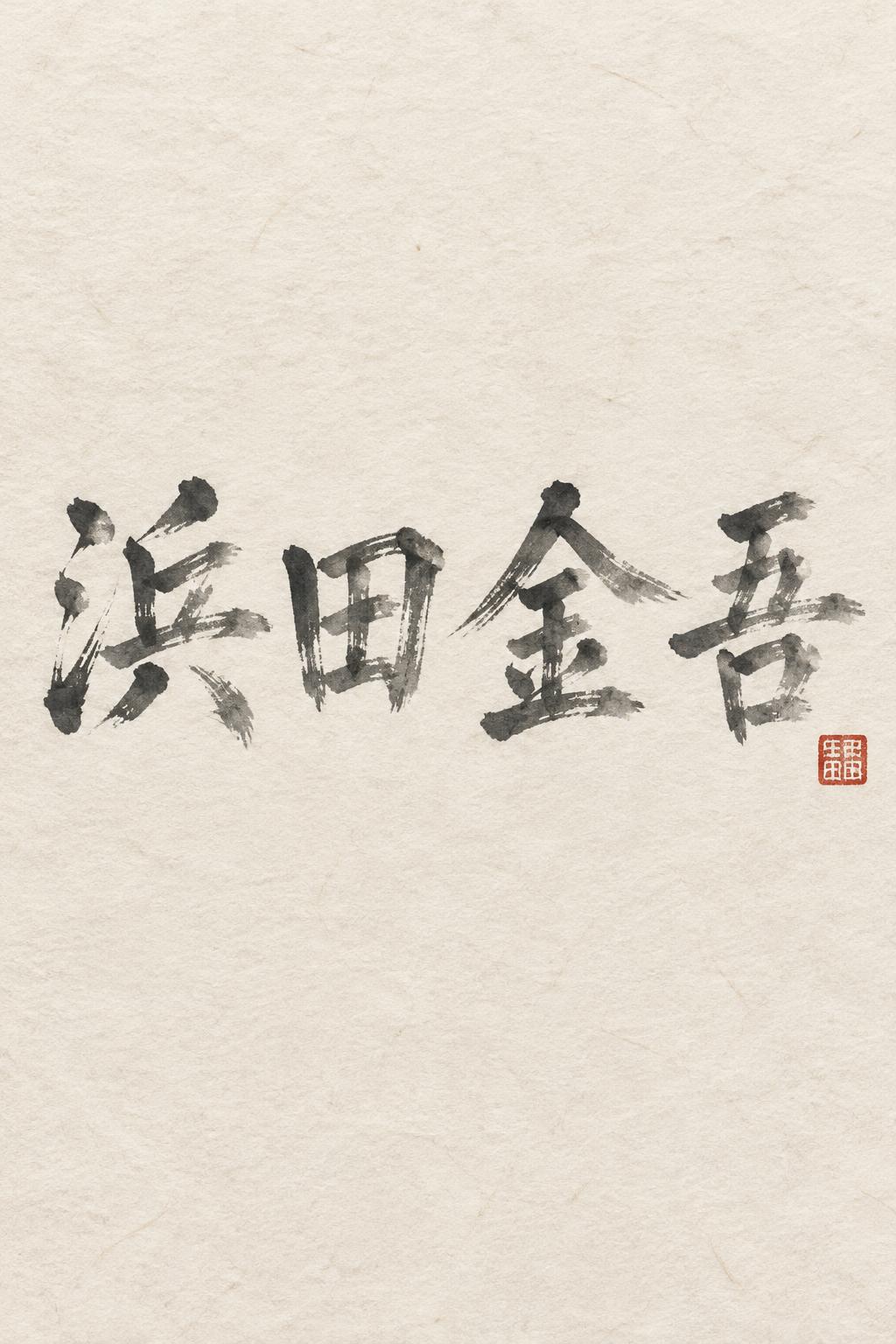 "浜田金吾" — Brush Japanese Ink | AI Text Effect Generator