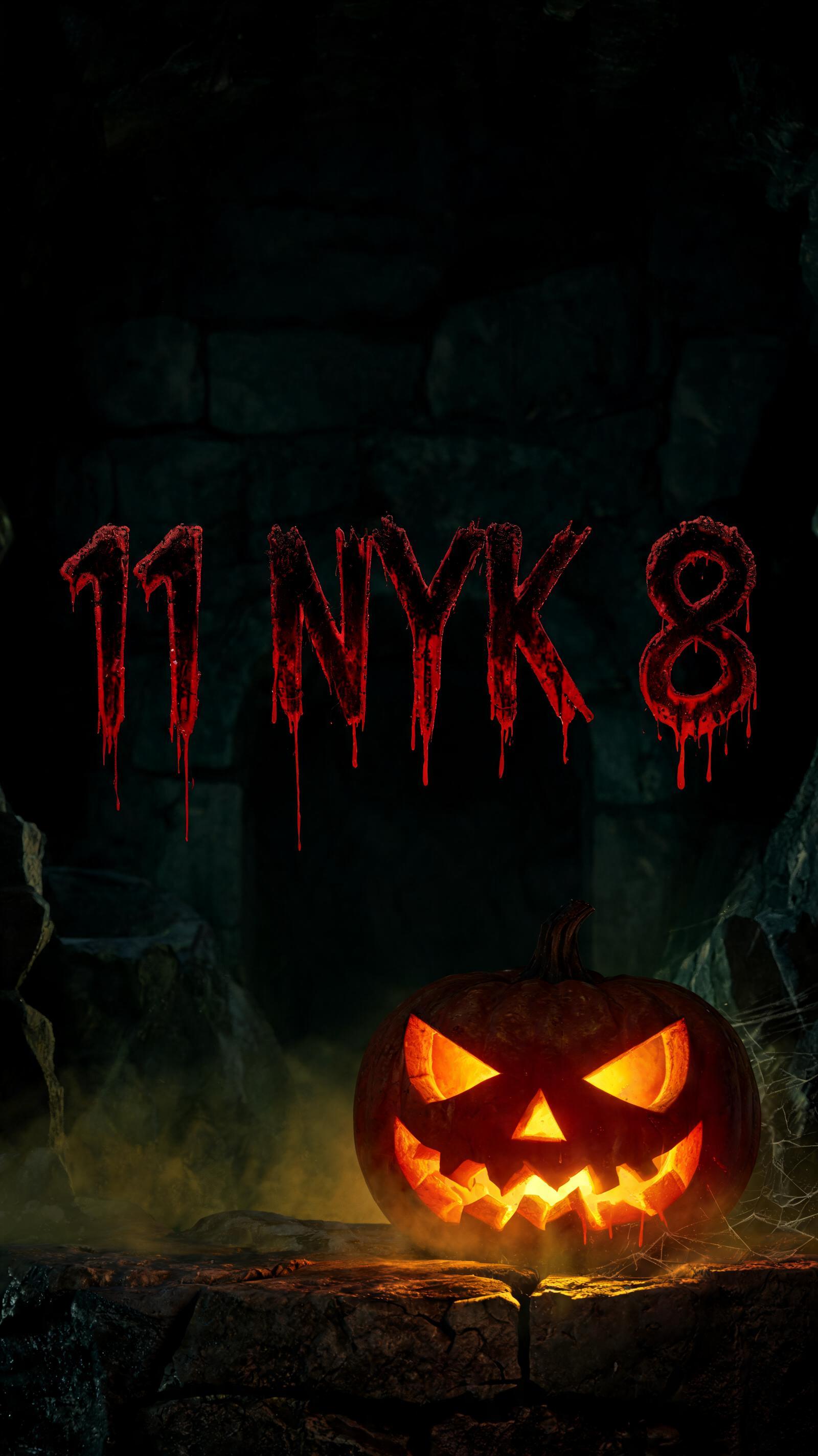 "11 NYK 8" — Horror | AI Text Effect Generator