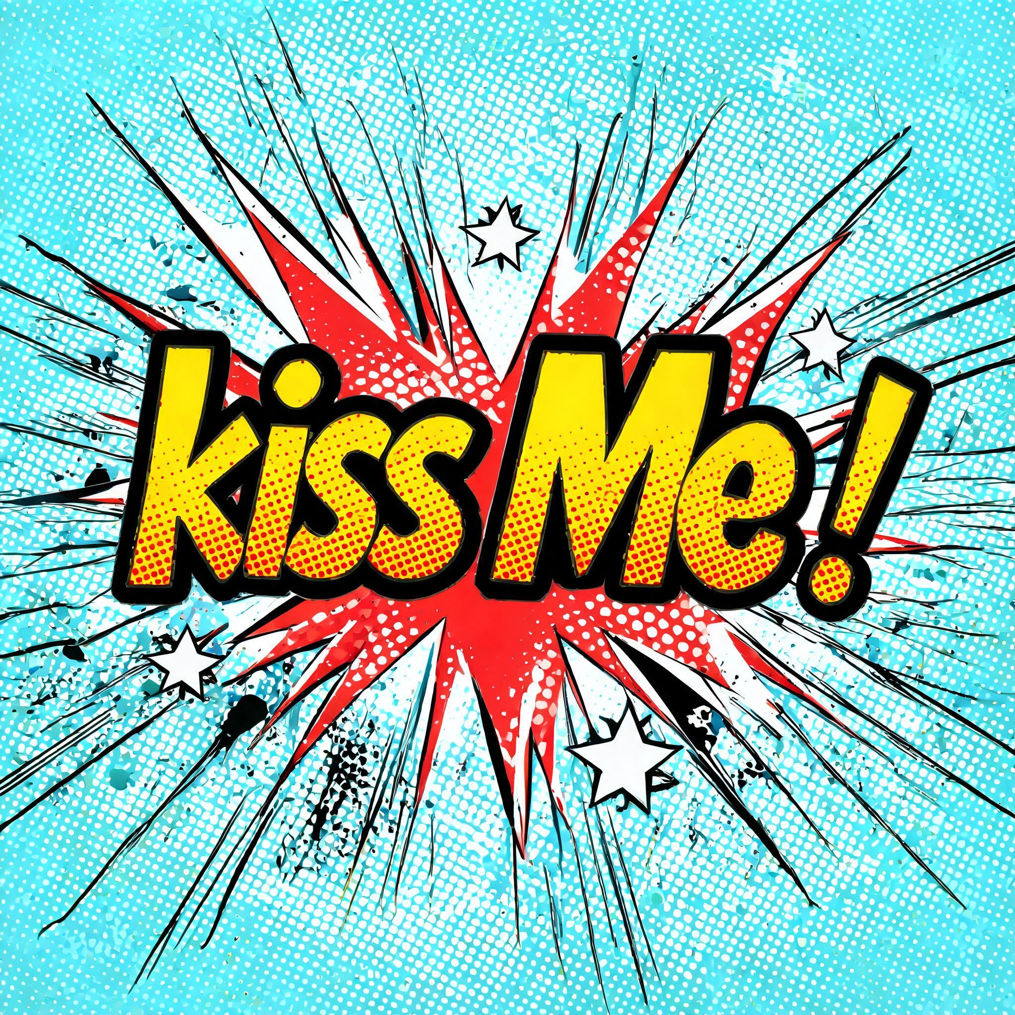 "kiss Me !" — Comic Book | AI Text Effect Generator