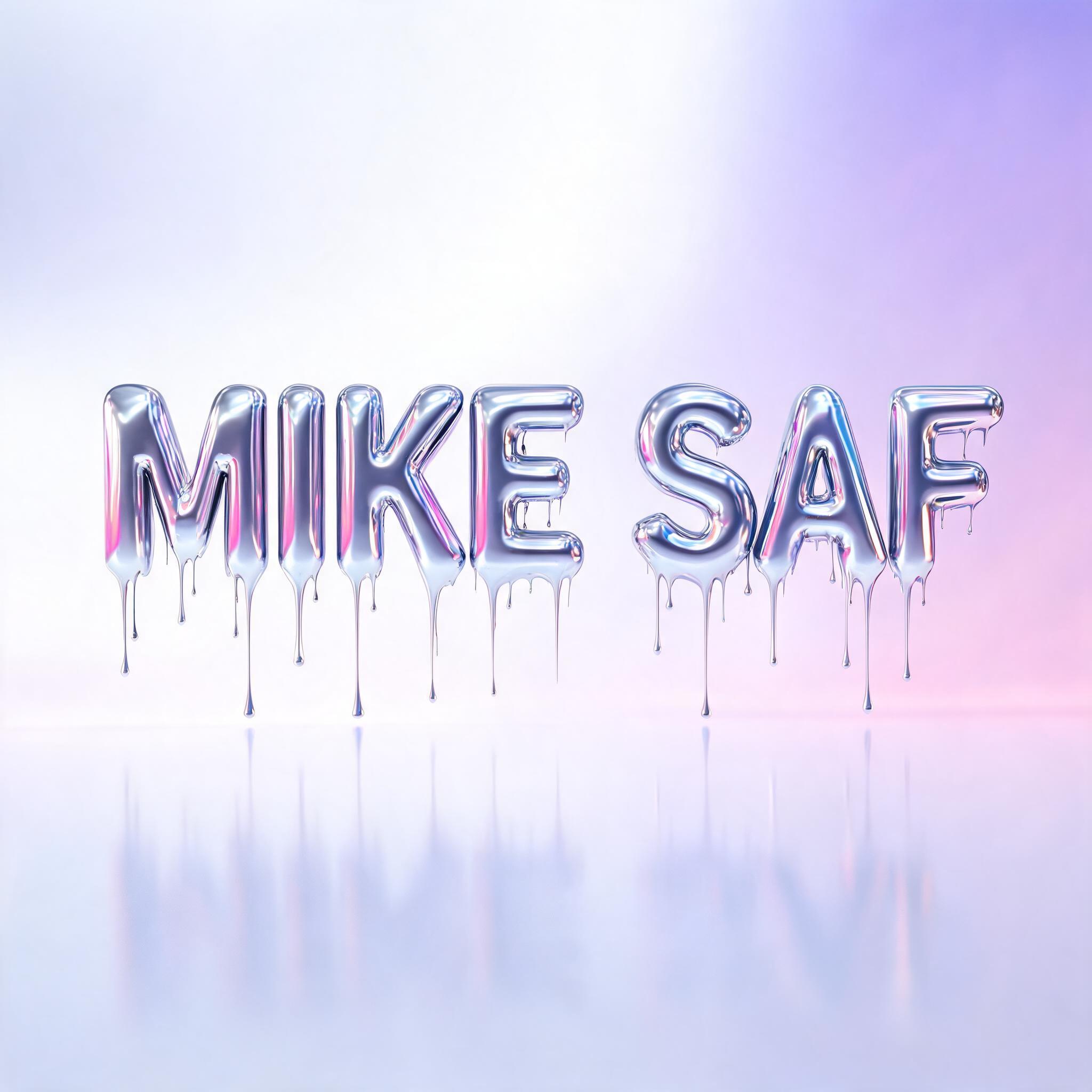 "MIKE SAF" — Y2k Liquid | AI Text Effect Generator