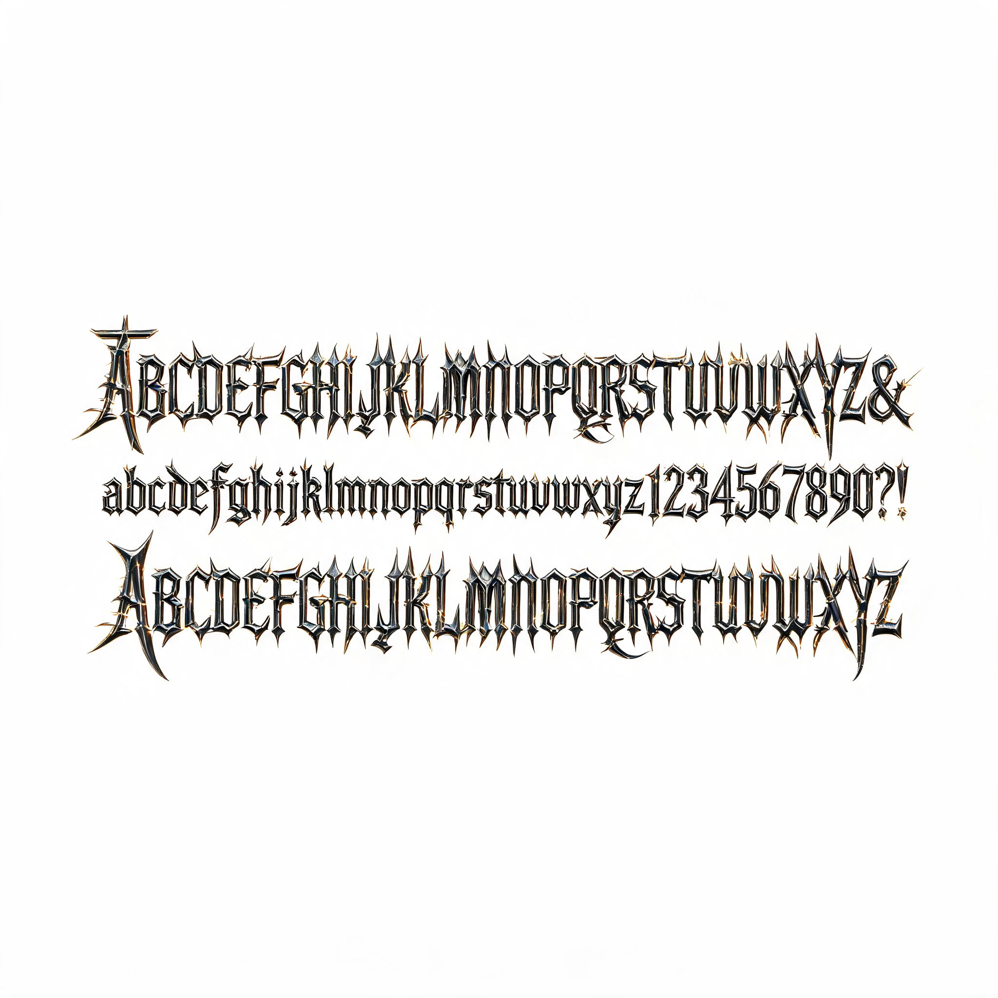 "ABCDEFGHIJKLMNOPQRSTUVWXYZ&
abcdefghijklmnopqrstuvwxyz1234567890?!
ABCDEFGHIJKLMNOPQRSTUVWXYZ" — Gothic Font | AI Text Effect Generator