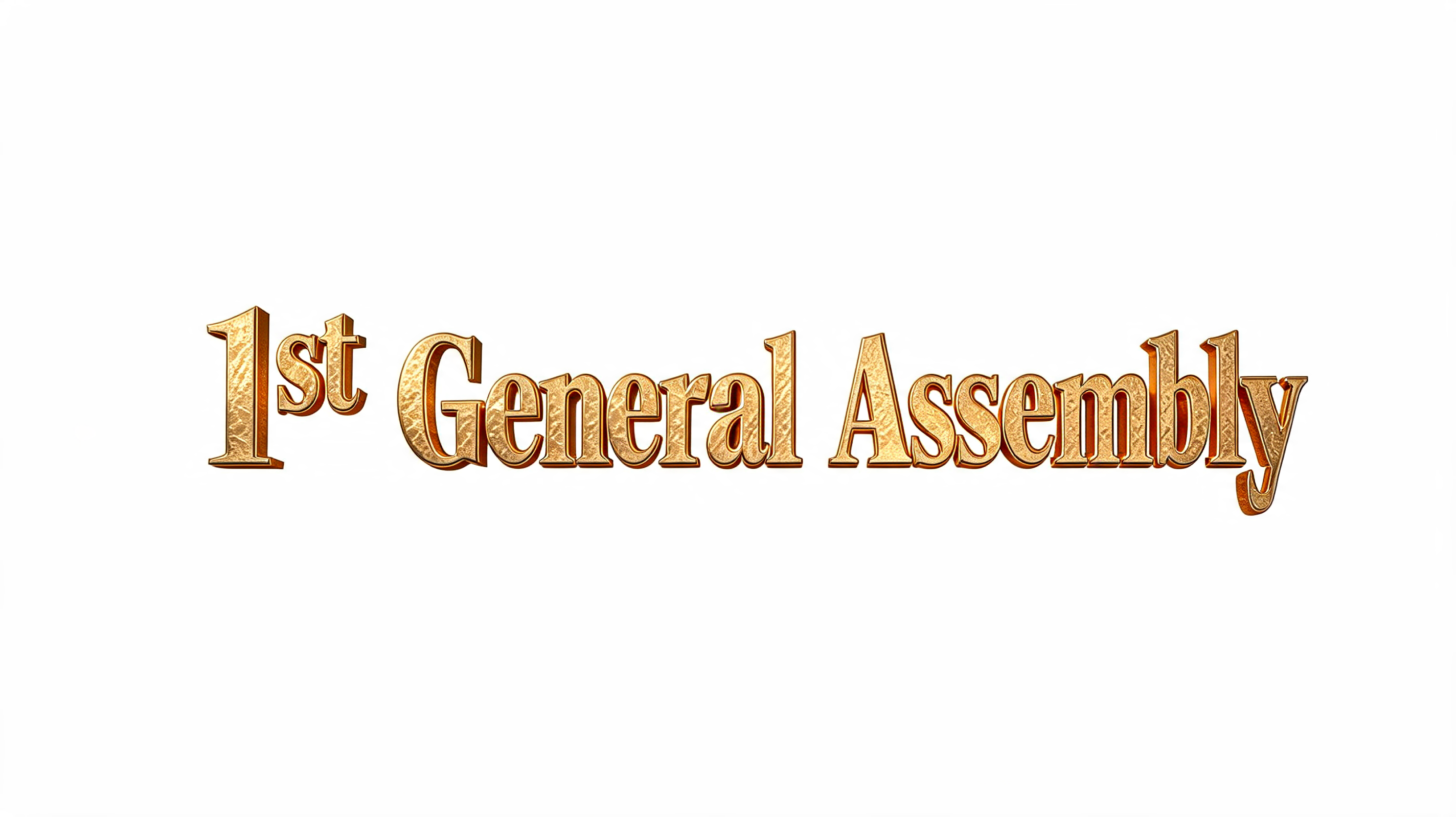 "1st General Assembly" — Luxury Gold | AI Text Effect Generator