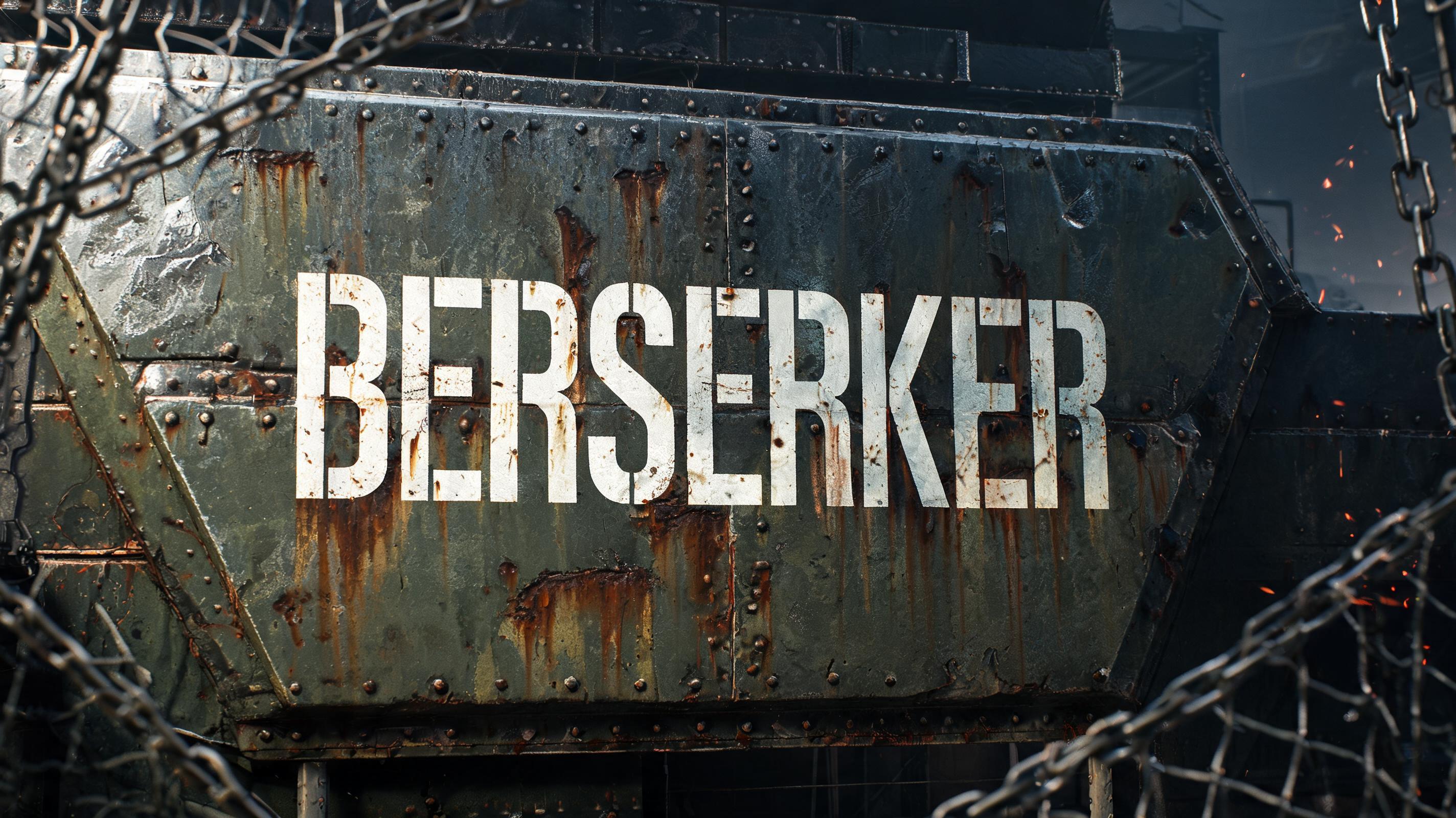 "Make me a font that connects to the words BERSERKER" —  | AI Text Effect Generator