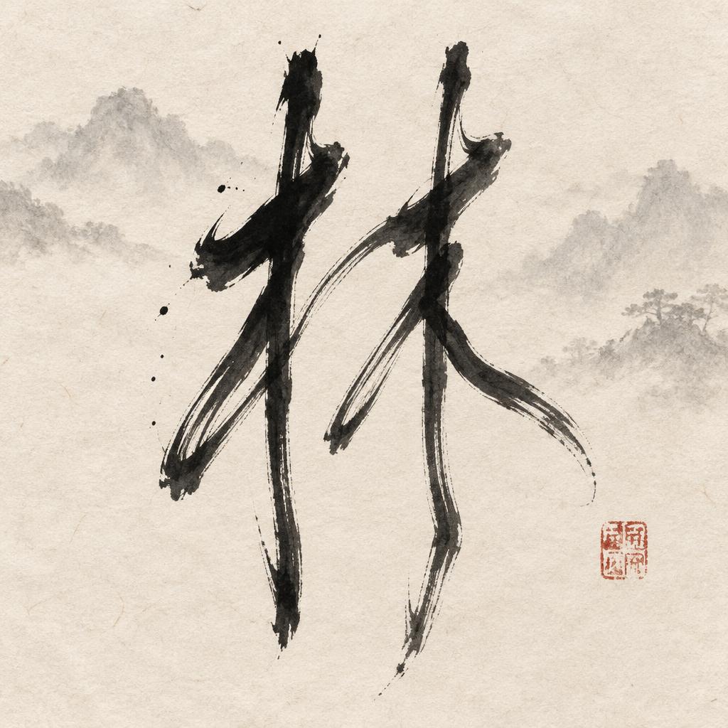 "林" — Brush Chinese Ink | AI Text Effect Generator