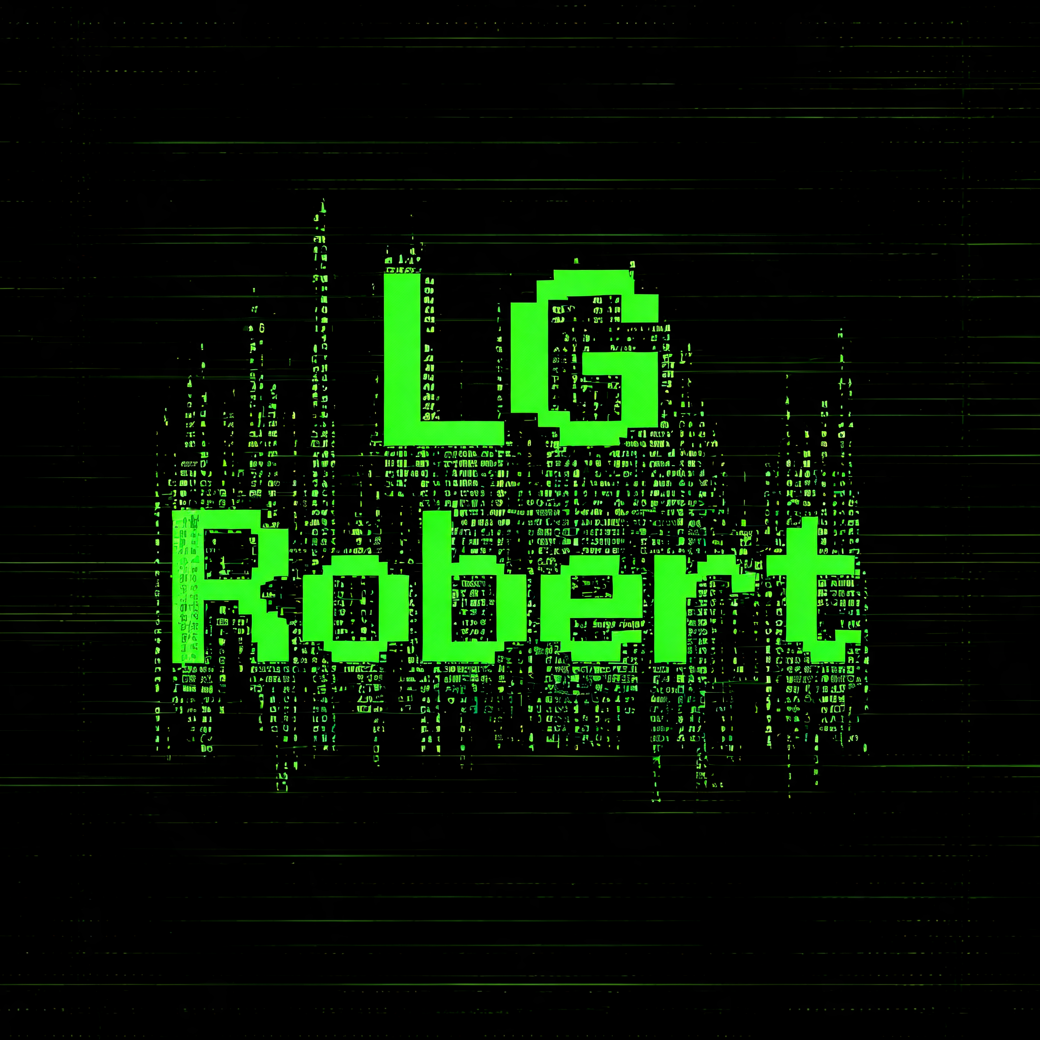 "LG
Robert" — Cyberpunk Data Stream | AI Text Effect Generator
