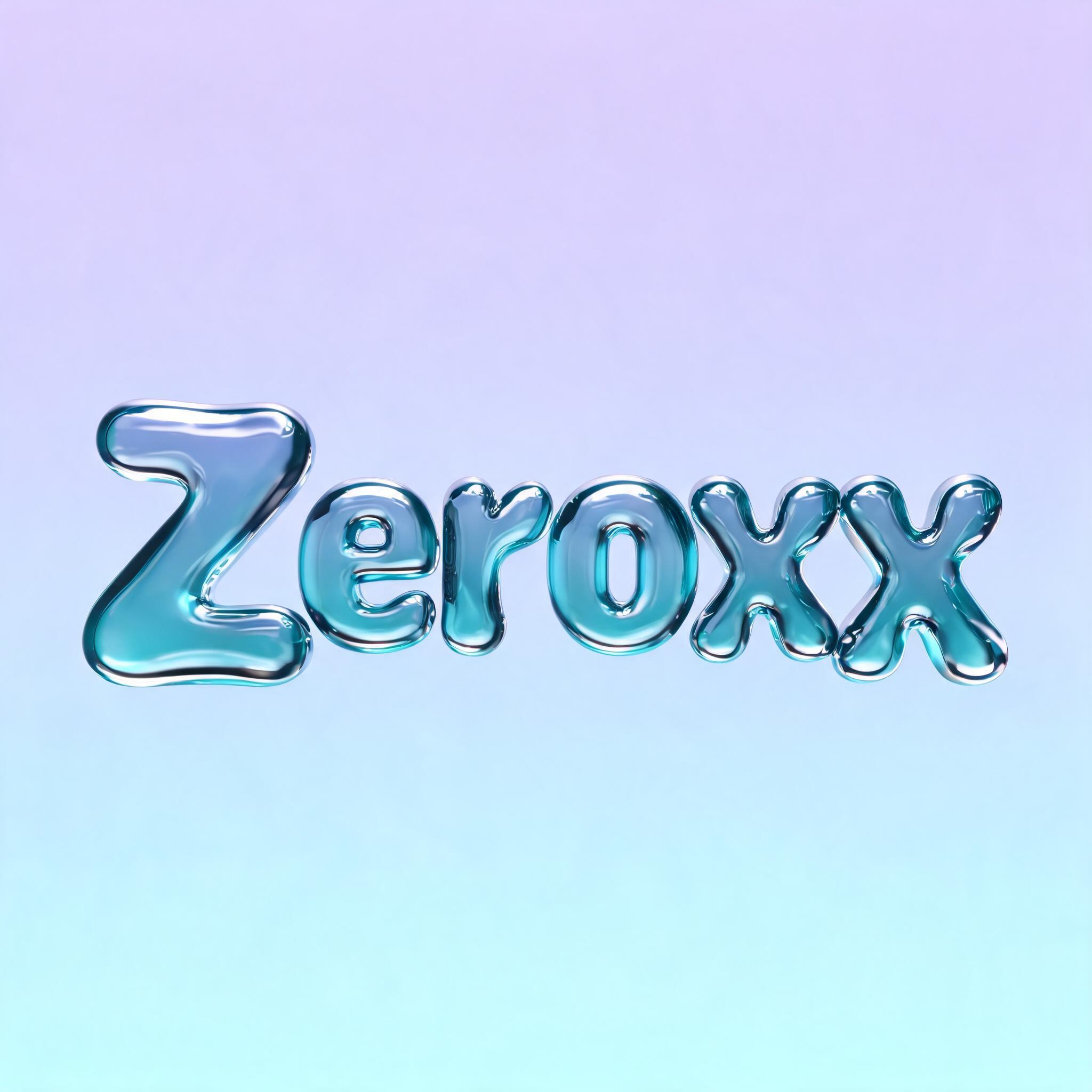 "Zeroxx" — Glass Liquid | AI Text Effect Generator