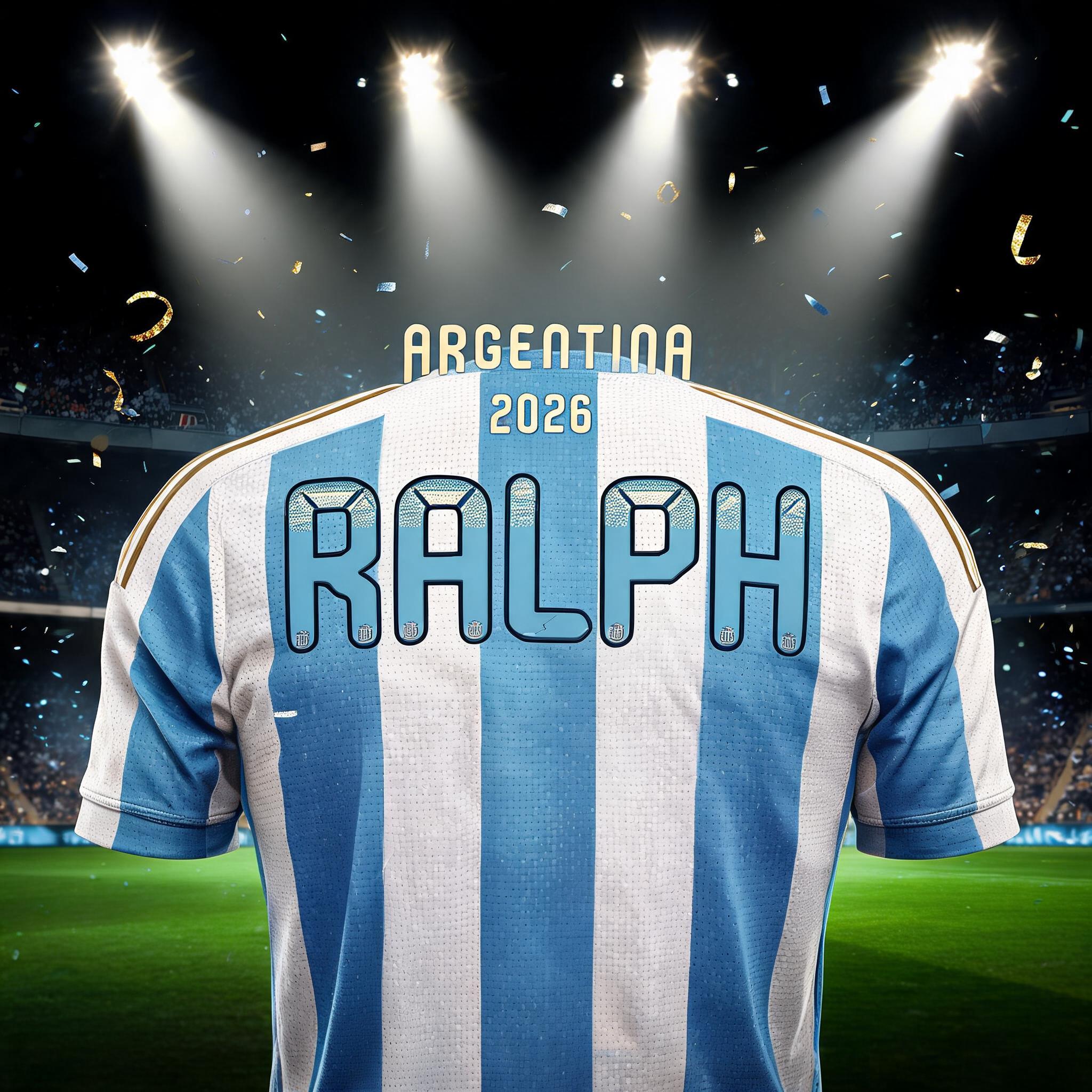 "RALPH
ARGENTINA
2026" — Sports Football | AI Text Effect Generator