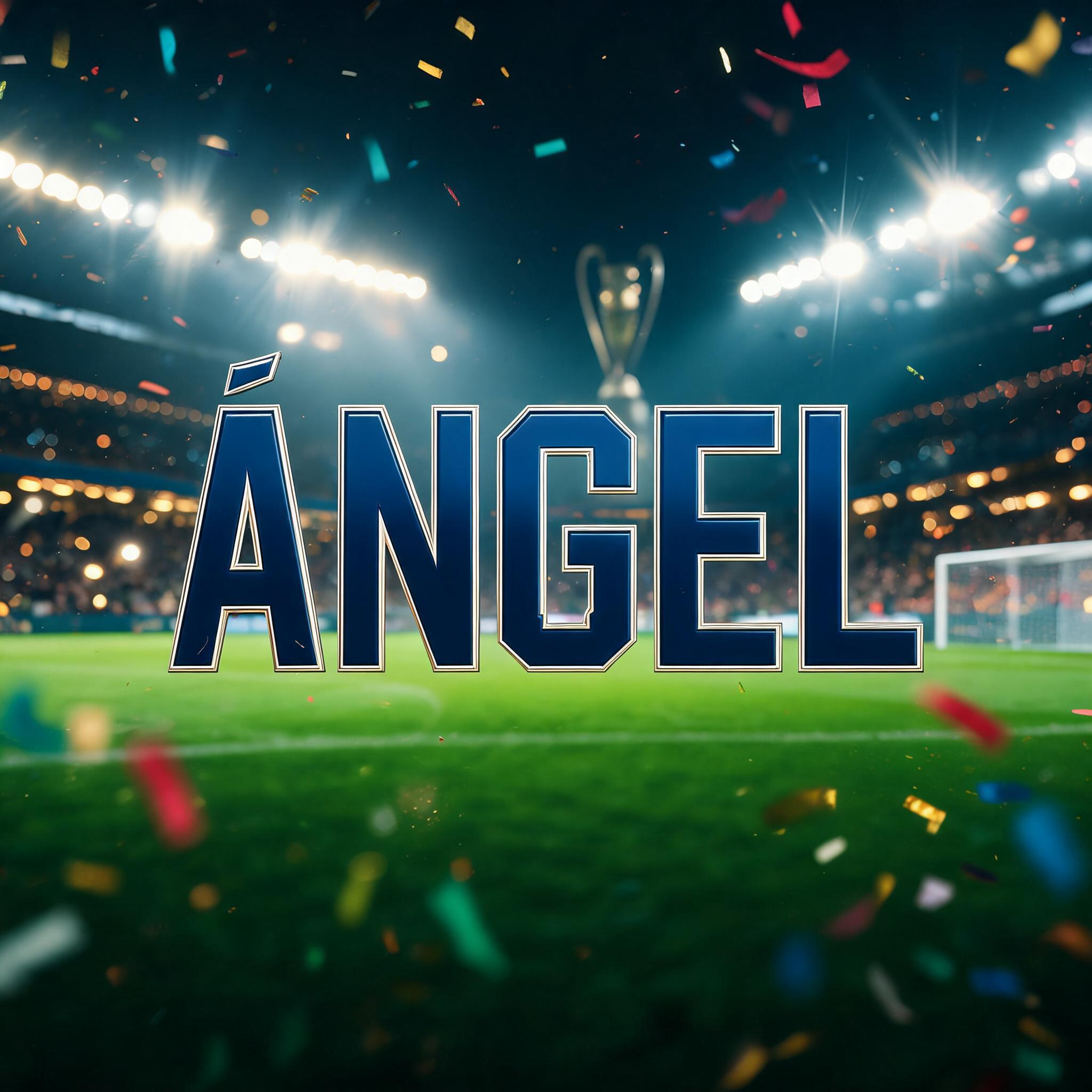 "ÁNGEL" — Sports Football | AI Text Effect Generator
