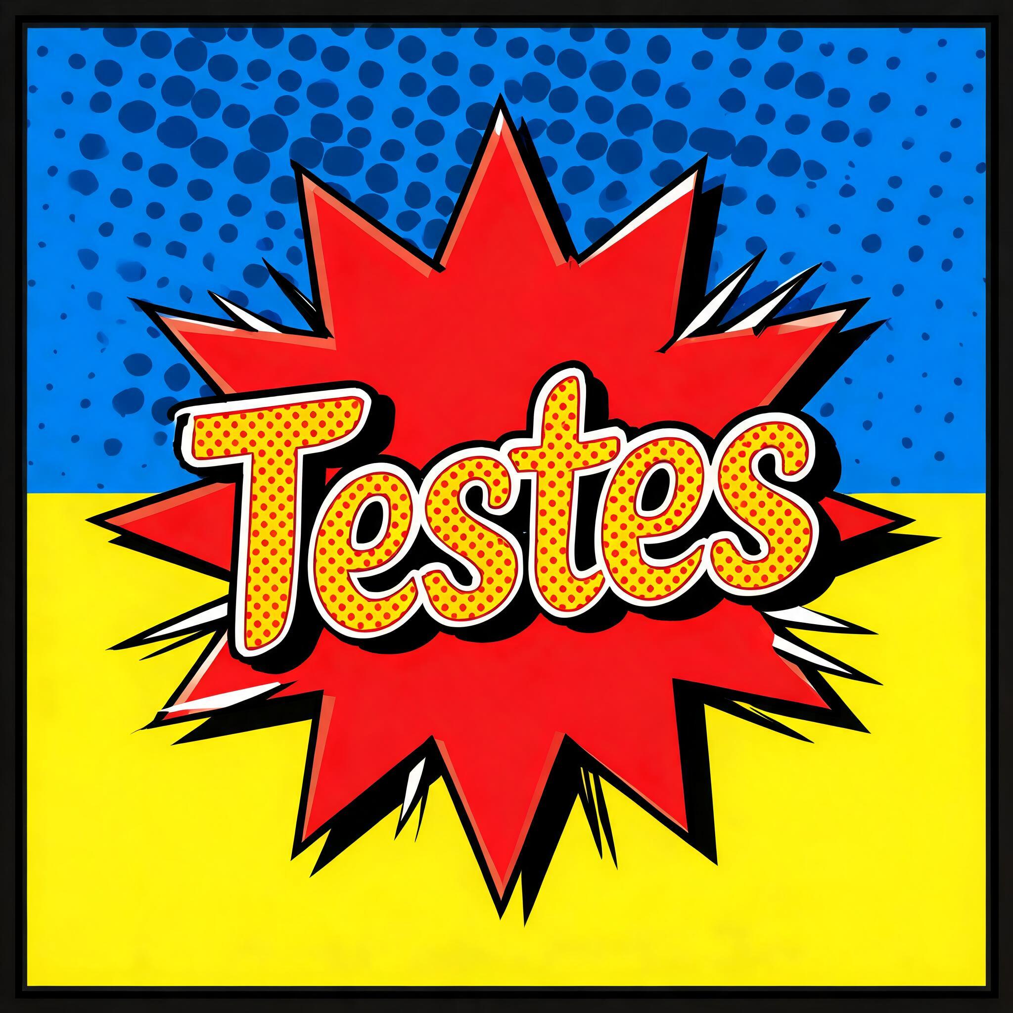 "Testes" — Pop Art | AI Text Effect Generator