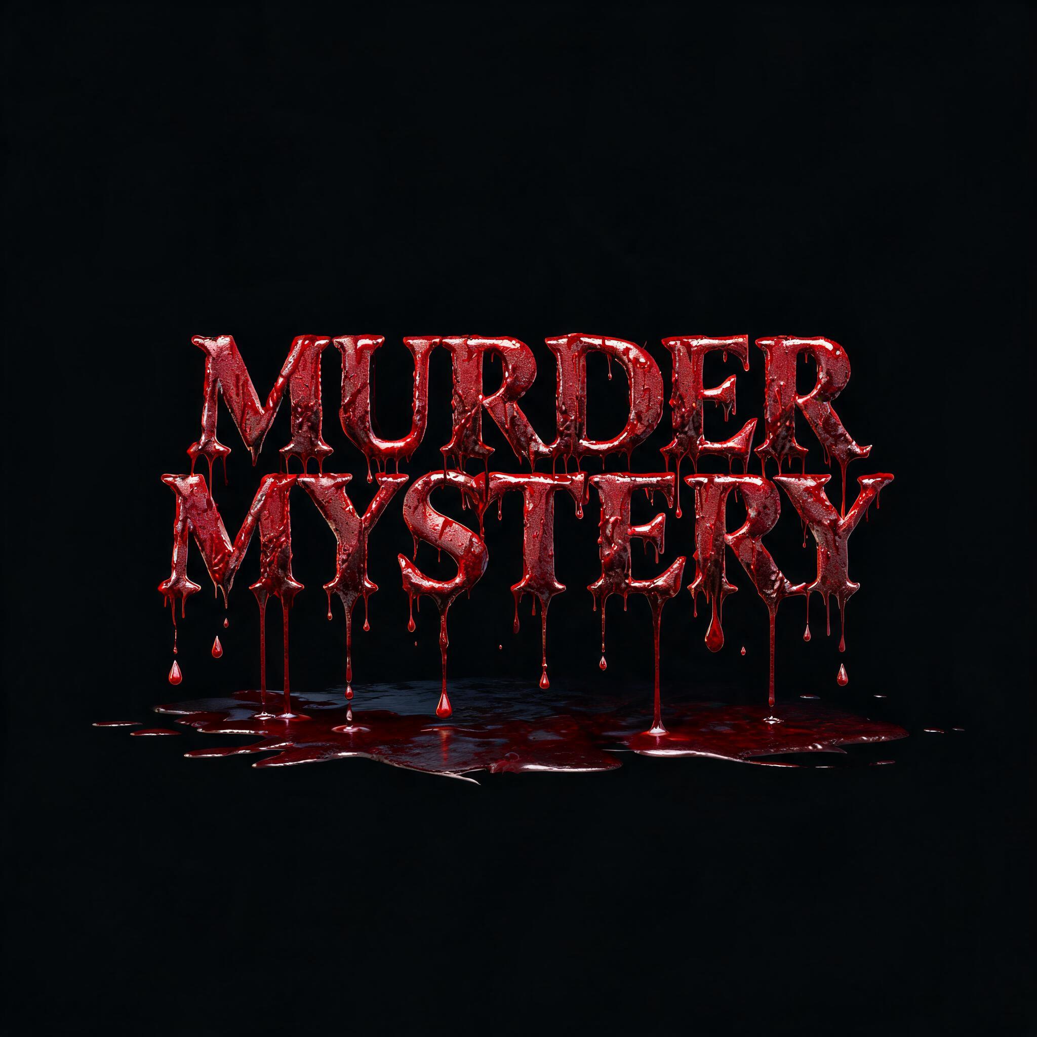 "Murder Mystery " — Drip Font Blood | AI Text Effect Generator