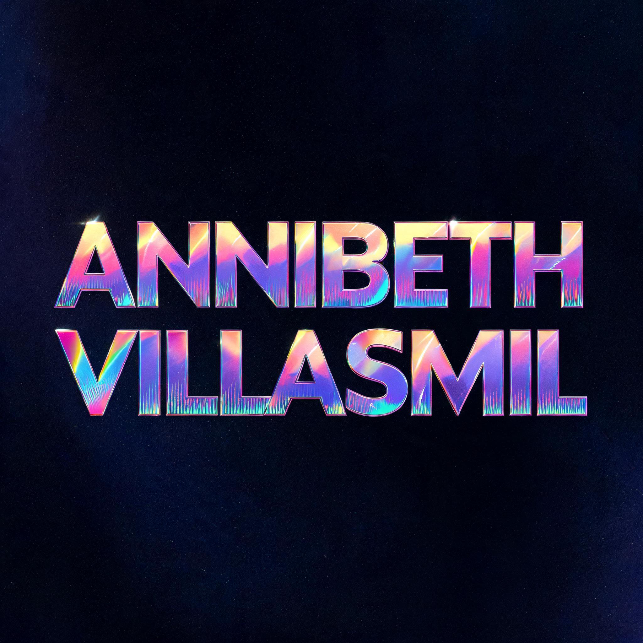 "ANNIBETH 
  VILLASMIL" — Holographic | AI Text Effect Generator