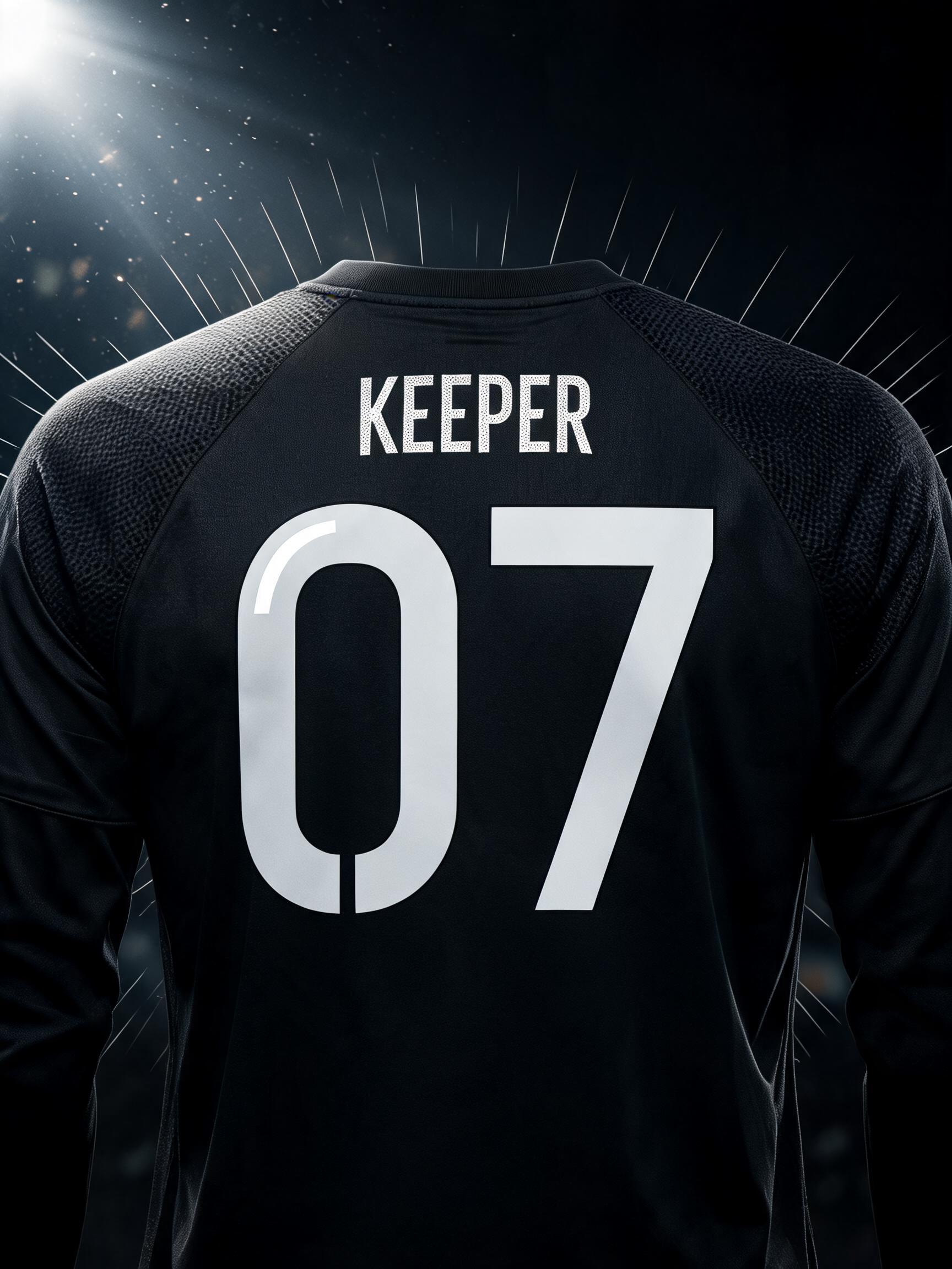 "KEEPER
07" — Sports text effect