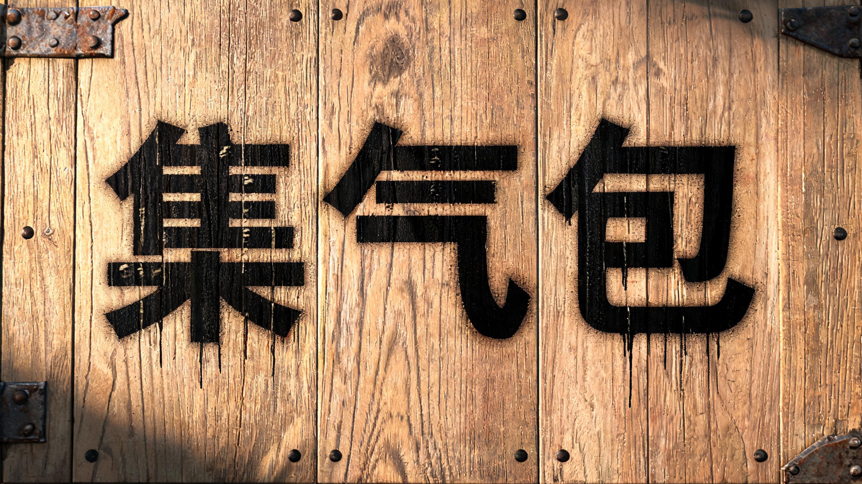 "集气包" — Stencil | AI Text Effect Generator