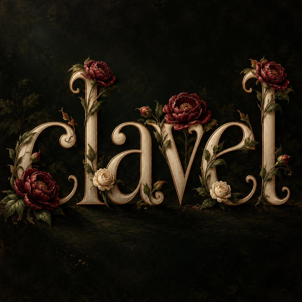 "clavel" — Floral | AI Text Effect Generator