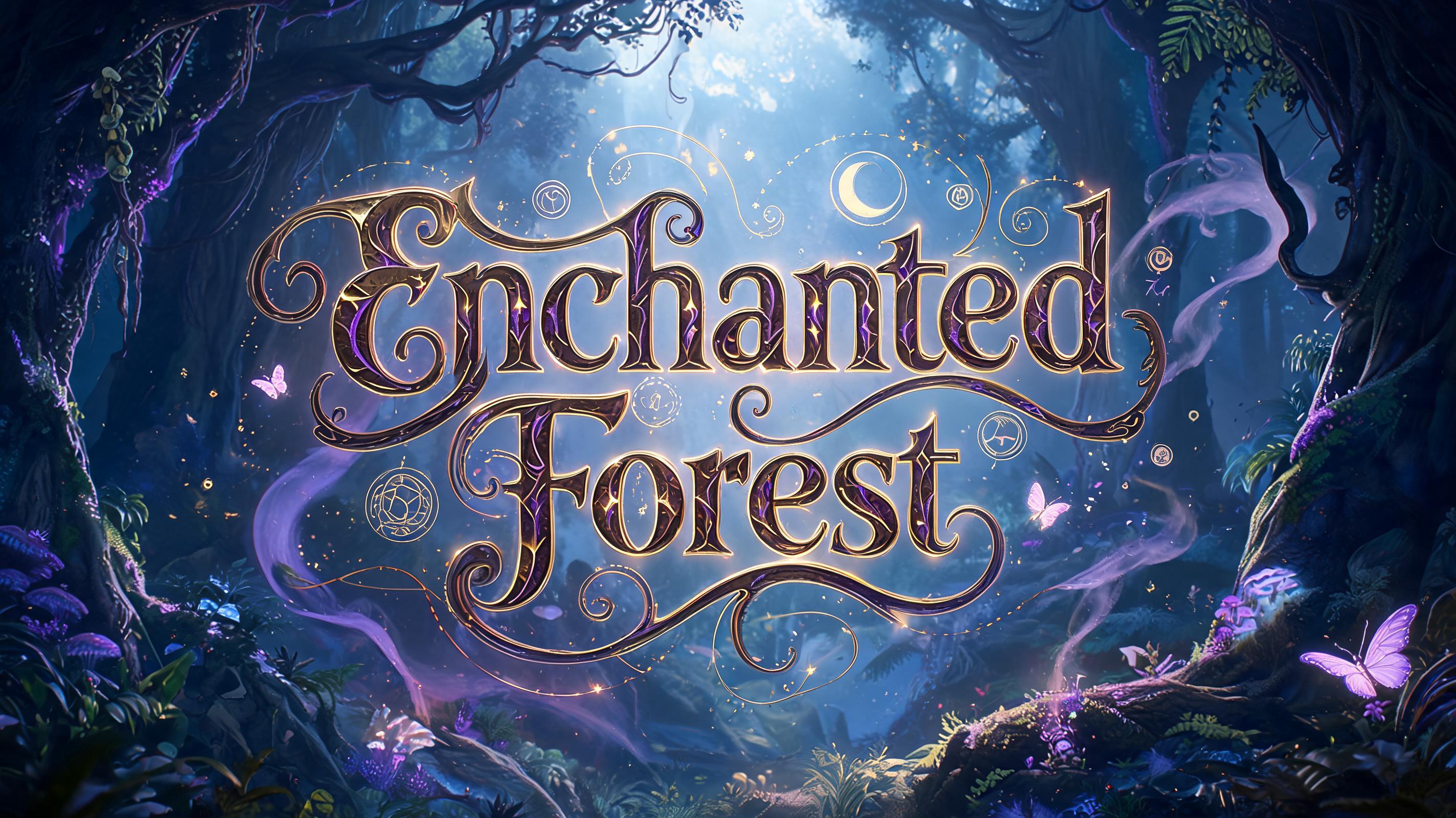 "Enchanted Forest" — Magic Fantasy text effect