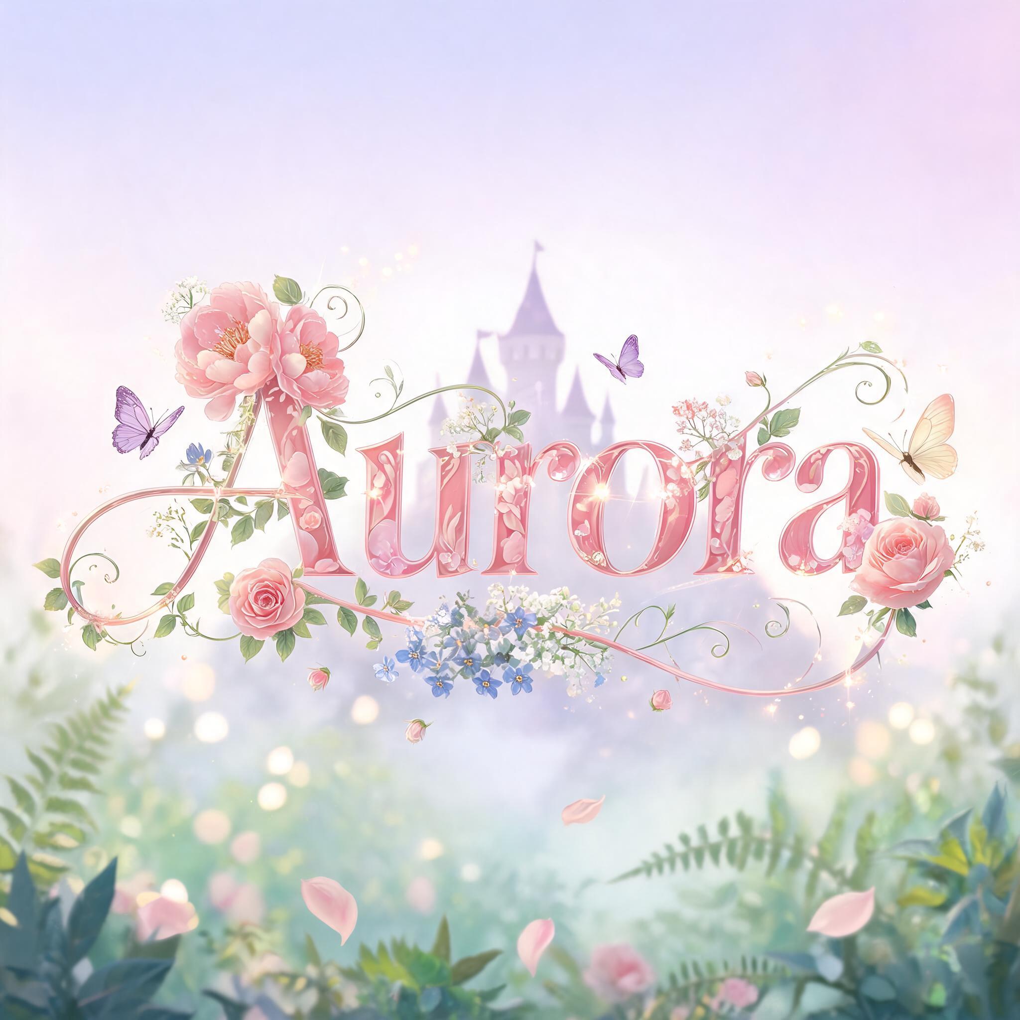 "Aurora" — Fairy Tale | AI Text Effect Generator
