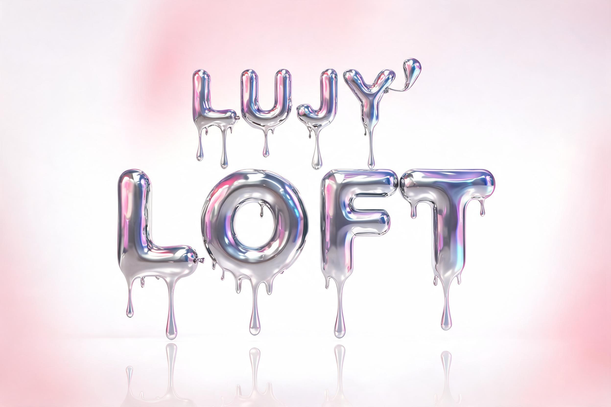 "LUJY'S LOFT" — Y2k Liquid | AI Text Effect Generator