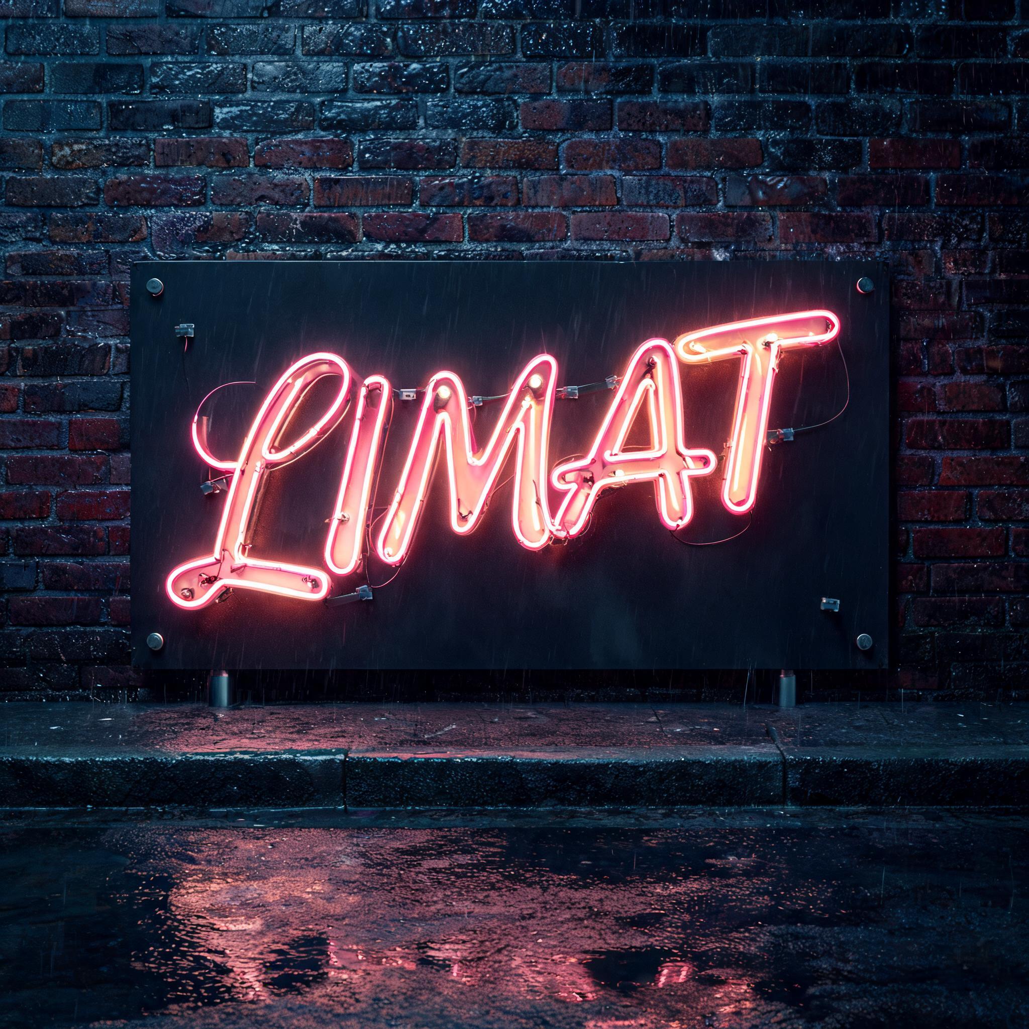 "LIMAT" — Neon Sign | AI Text Effect Generator