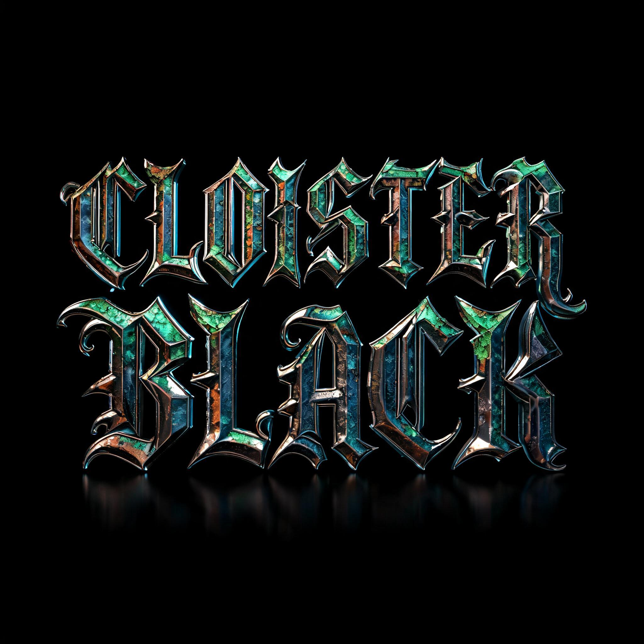 "Cloister black font 
" — Chrome Metal 3d | AI Text Effect Generator