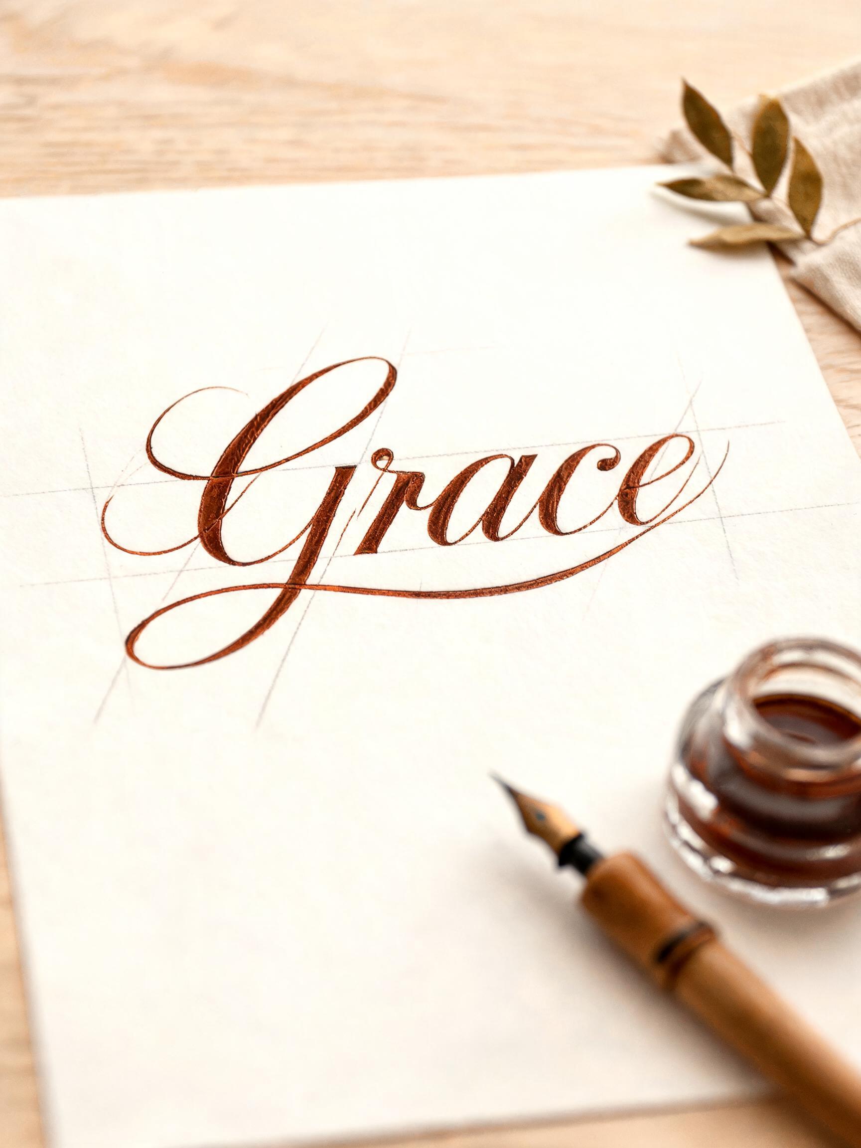 "Grace" — Cursive Calligraphy | AI Text Effect Generator