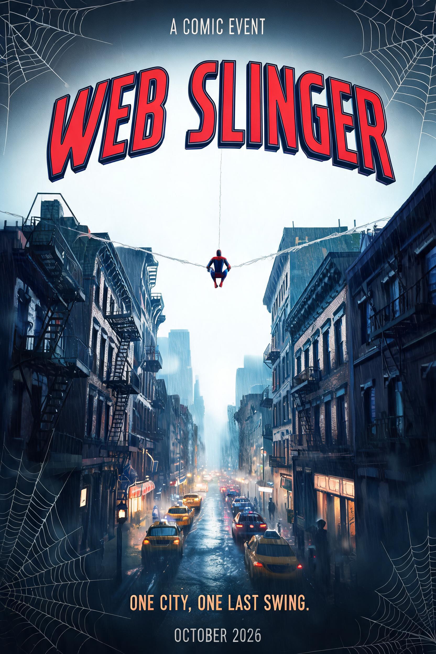 WEB SLINGER
A COMIC EVENT
ONE CITY. ONE LAST SWING.
OCTOBER 2026